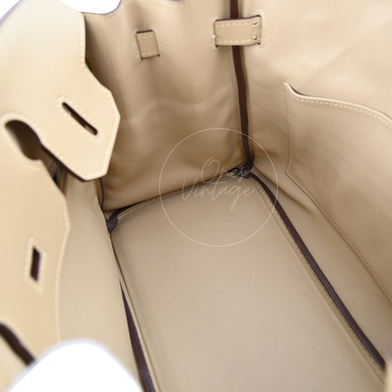 [Pre-Owned] Hermes Birkin 25 PHW 1F Argile Square M