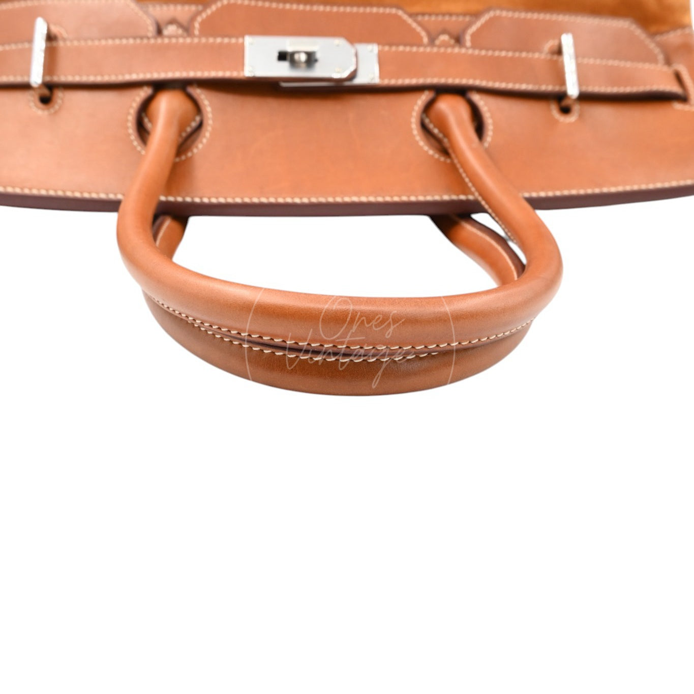 Hermes Birkin Shoulder Suede GHW Brown Square J