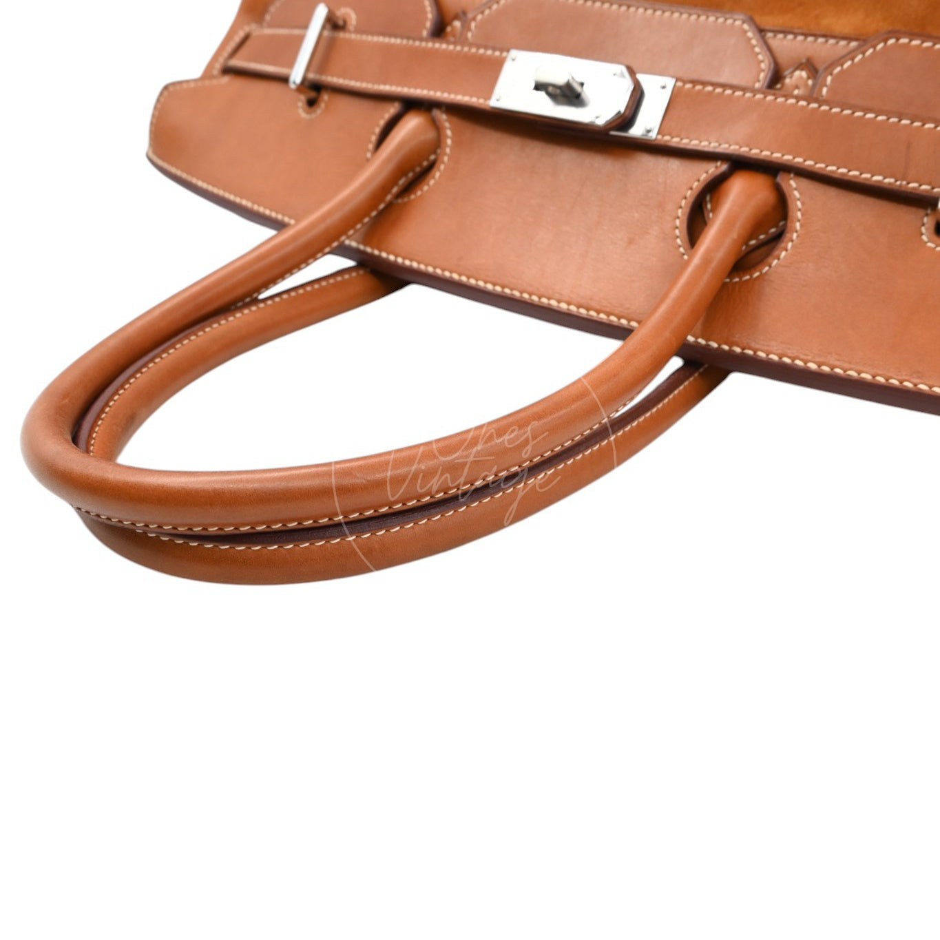 Hermes Birkin Shoulder Suede GHW Brown Square J