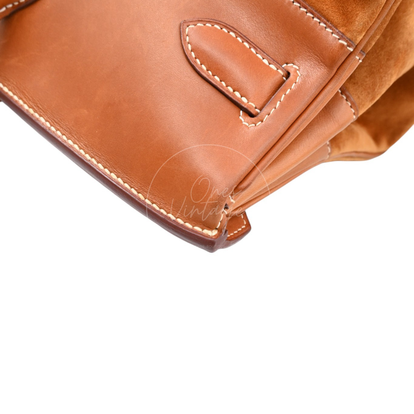 Hermes Birkin Shoulder Suede GHW Brown Square J