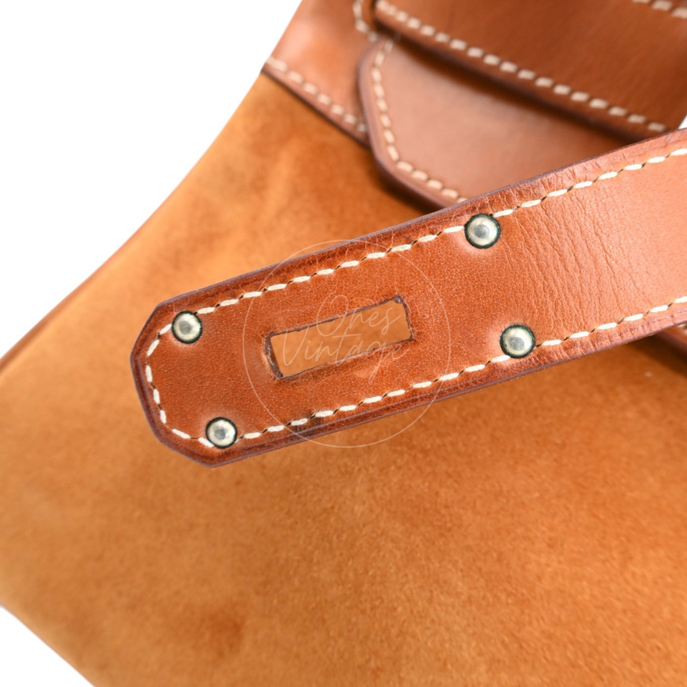 Hermes Birkin Shoulder Suede GHW Brown Square J