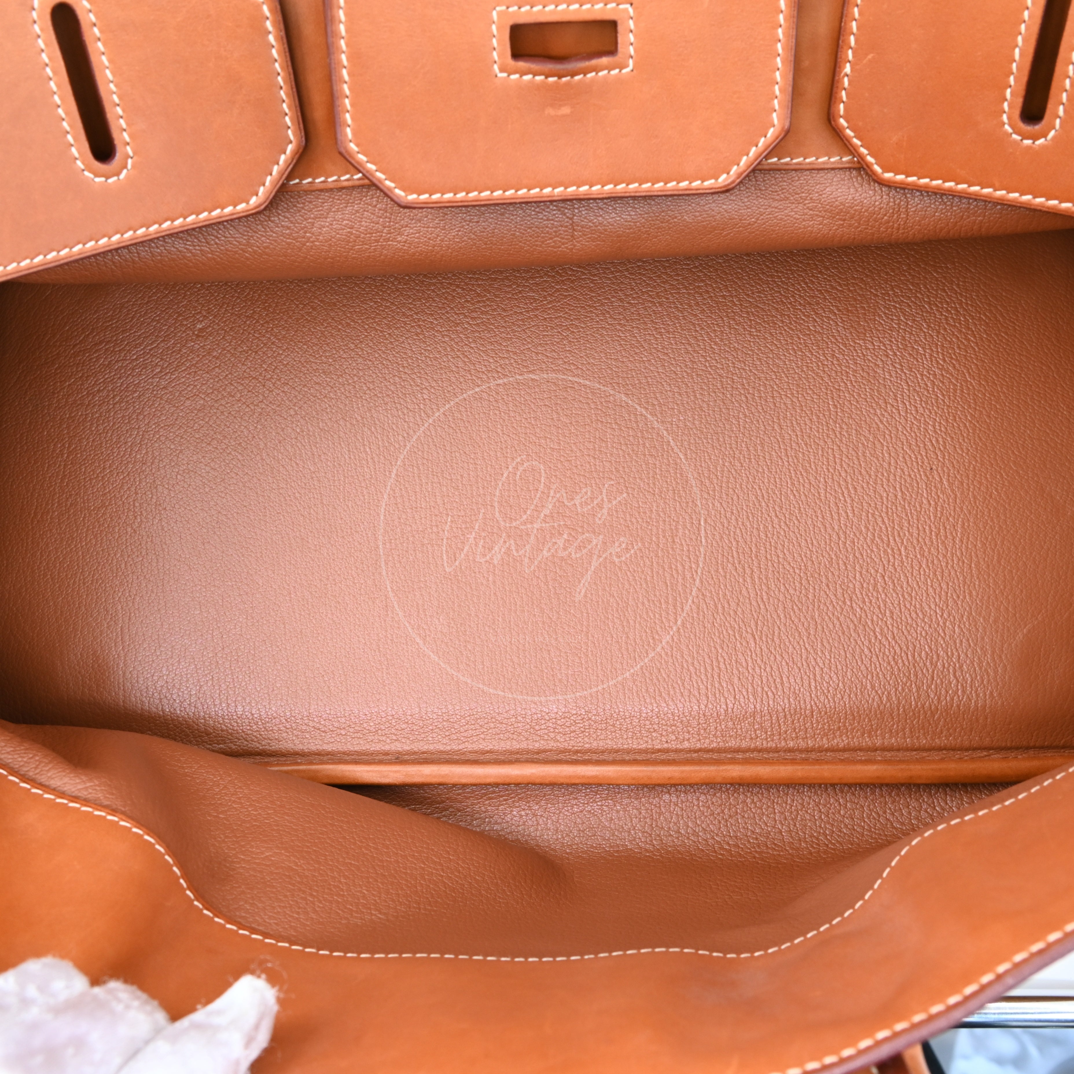 Hermes Birkin Shoulder Suede GHW Brown Square J