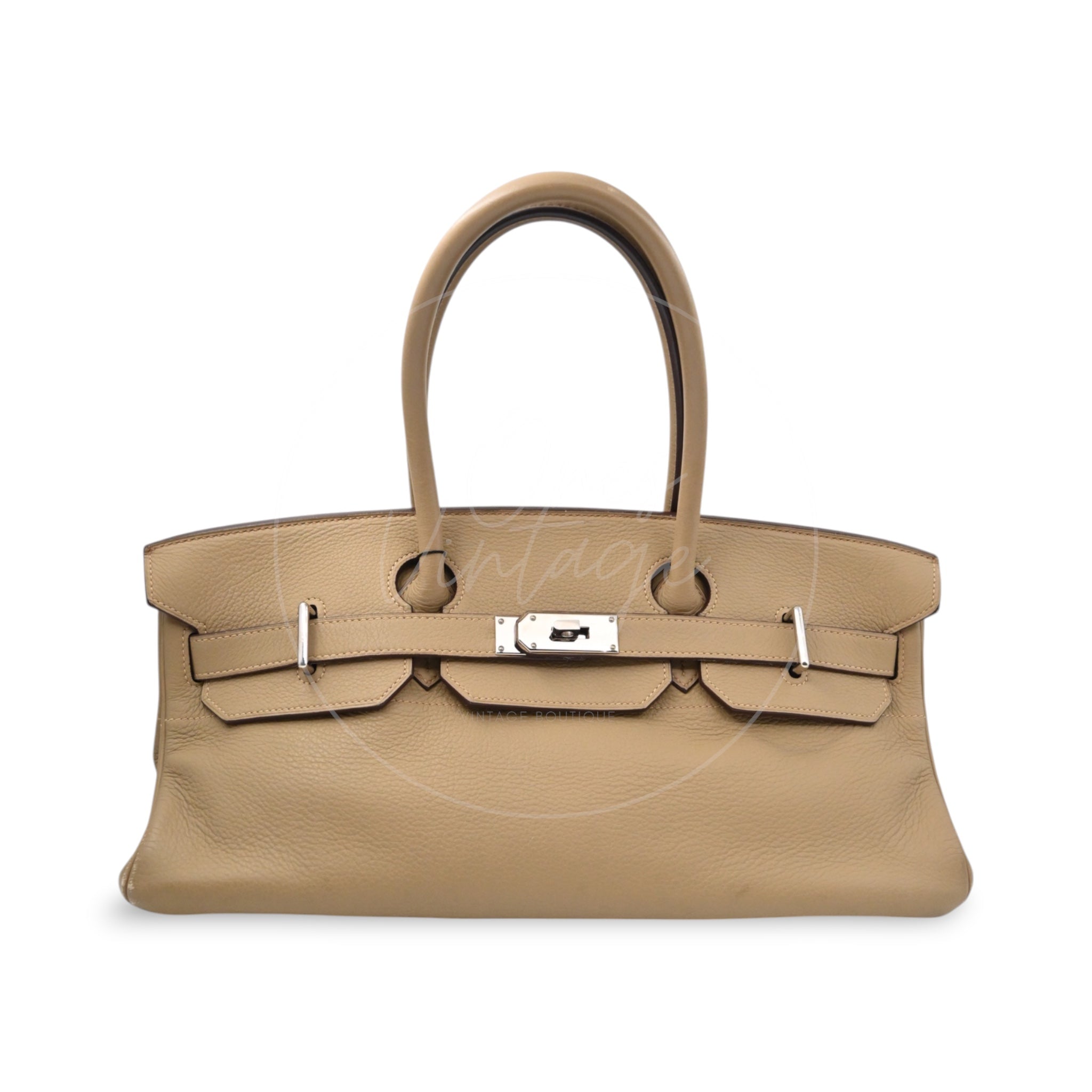 [Pre-owned] Hermes Birkin Shoulder Gris T Togo PHW Stamp Square L