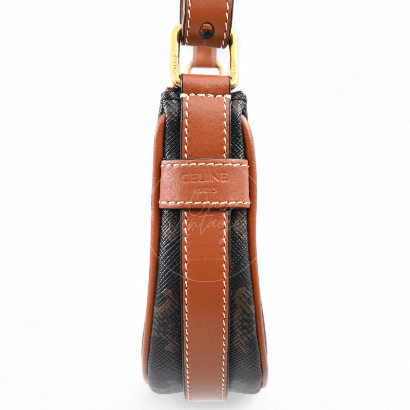 [Pre-owned] Celine Mini AVA Bag In Triomphe Canvas and Calfskin