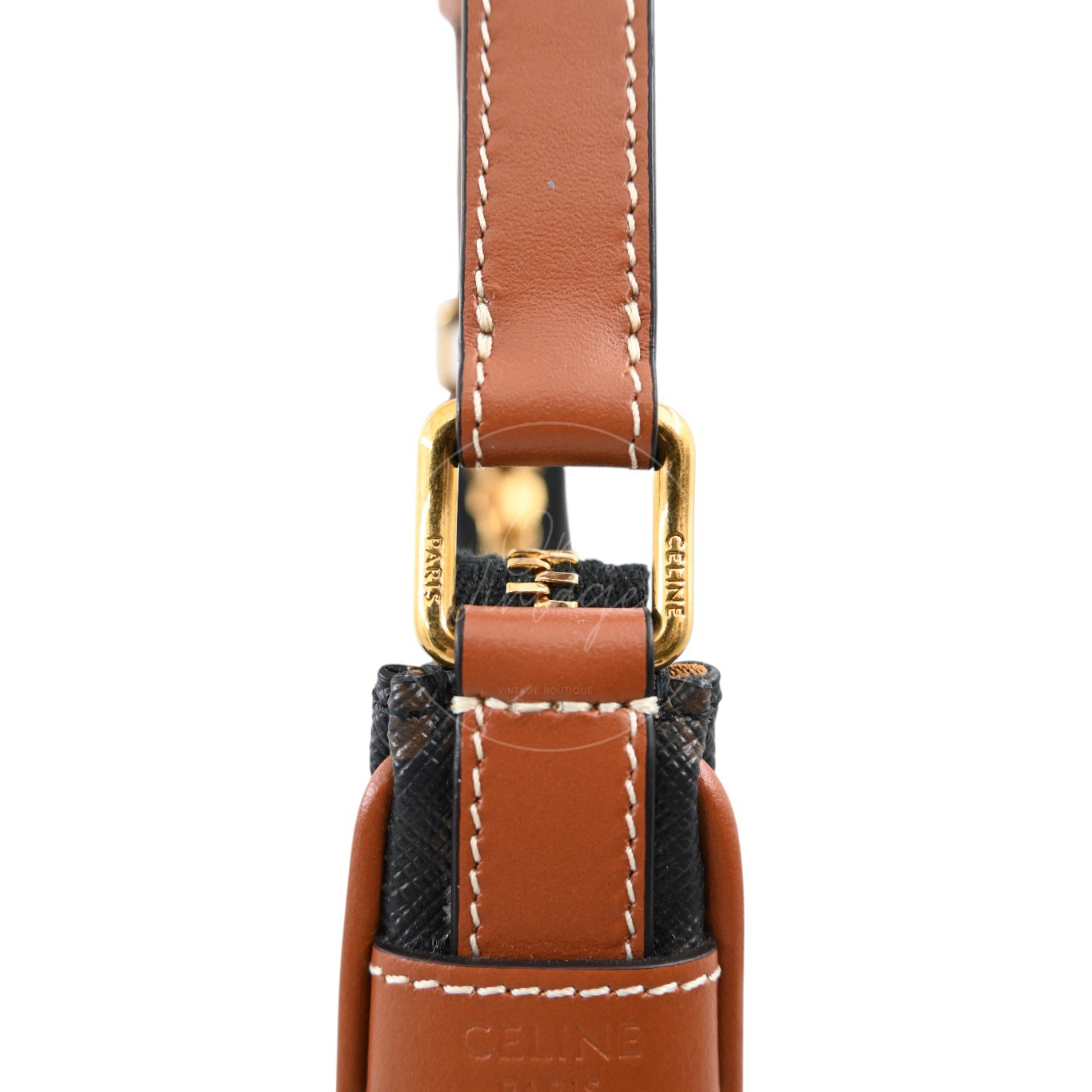 [Pre-owned] Celine Mini AVA Bag In Triomphe Canvas and Calfskin