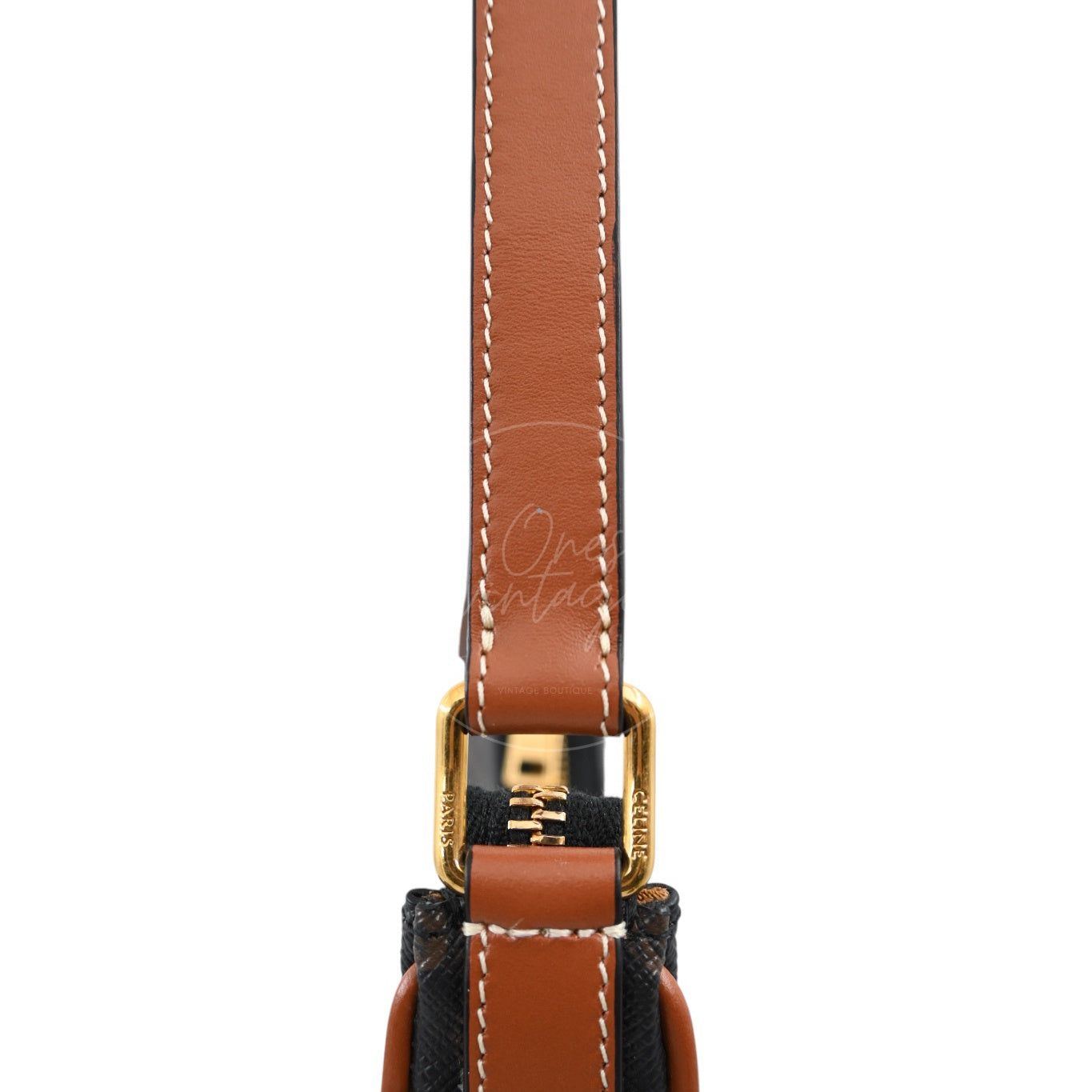 [Pre-owned] Celine Mini AVA Bag In Triomphe Canvas and Calfskin