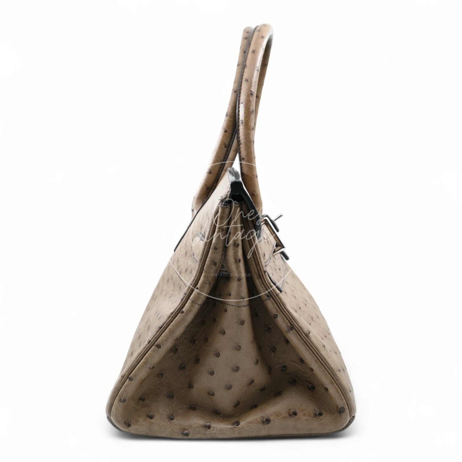 [Pre-owned] Hermes Birkin Shoulder Ostrich PHW Stamp Square K