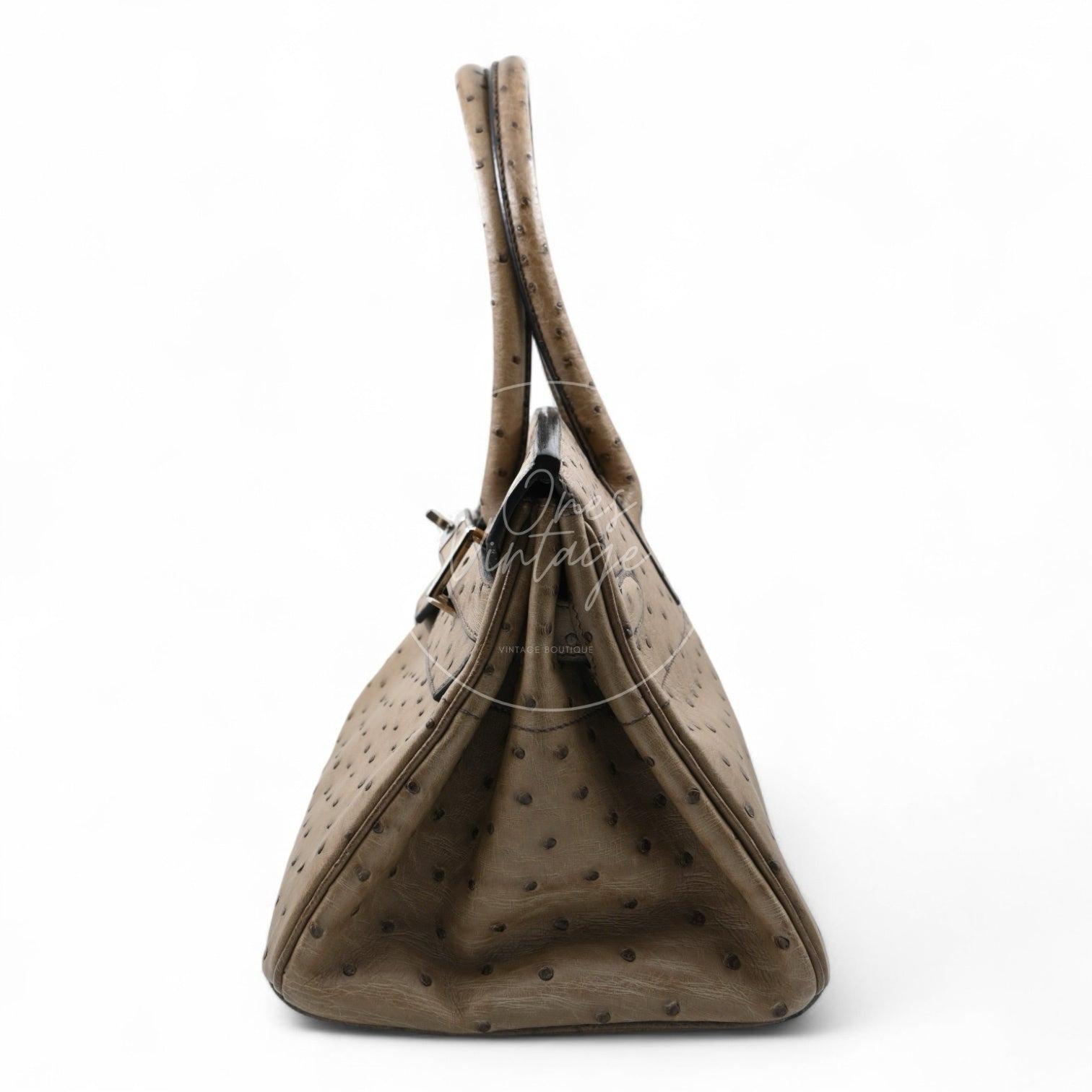 [Pre-owned] Hermes Birkin Shoulder Ostrich PHW Stamp Square K