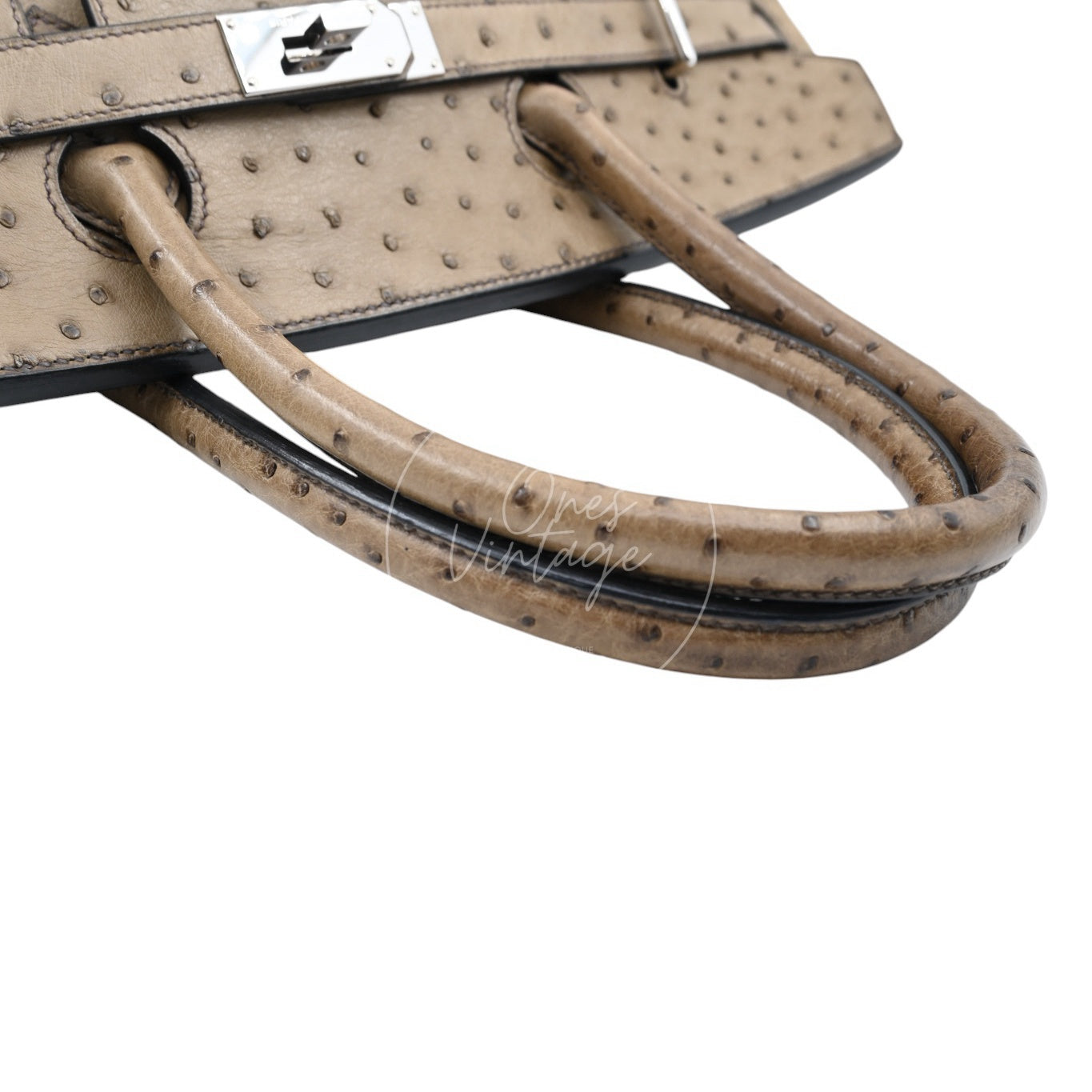 [Pre-owned] Hermes Birkin Shoulder Ostrich PHW Stamp Square K