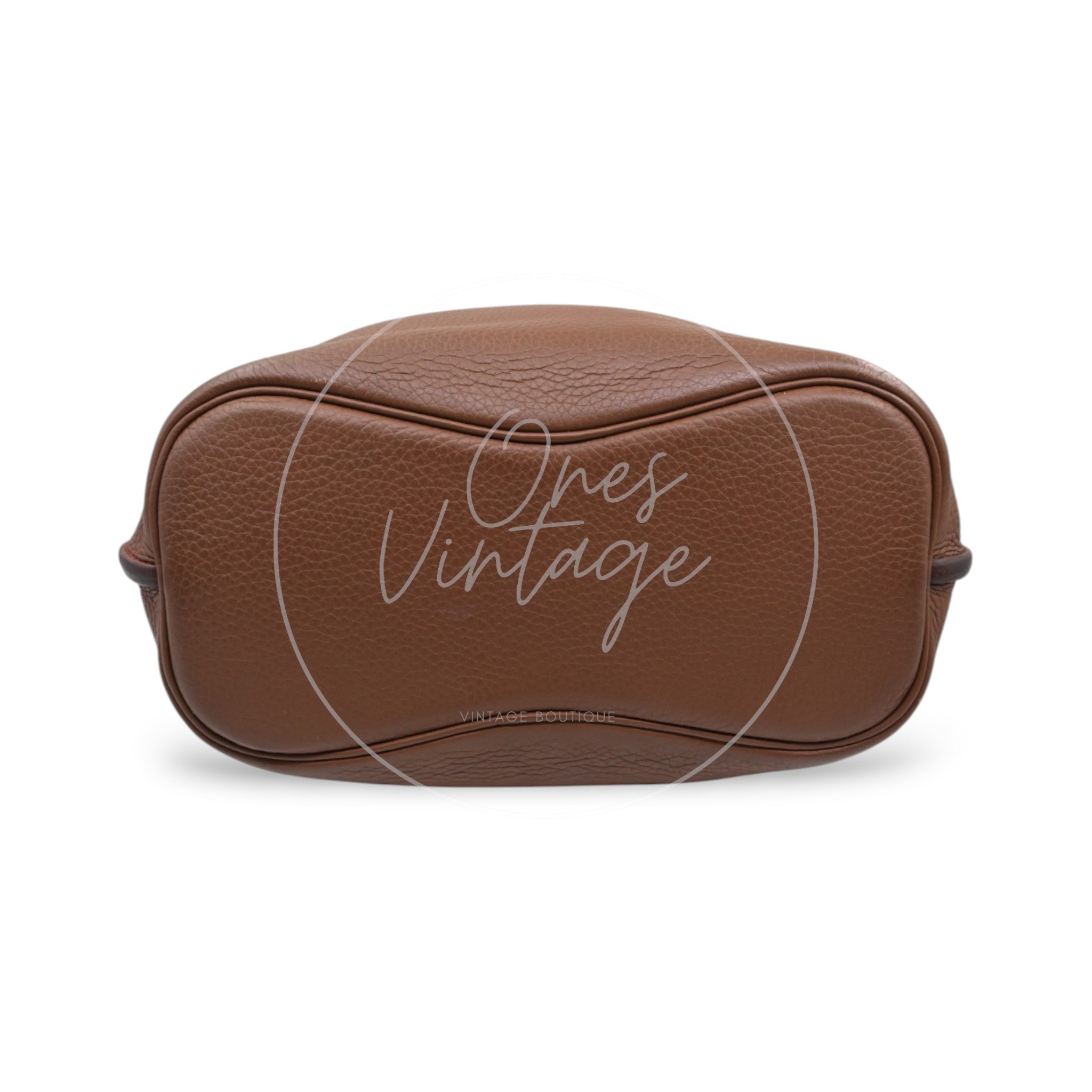 [Pre-owned] Hermes So Kelly 26 PHW Brown Stamp Square O