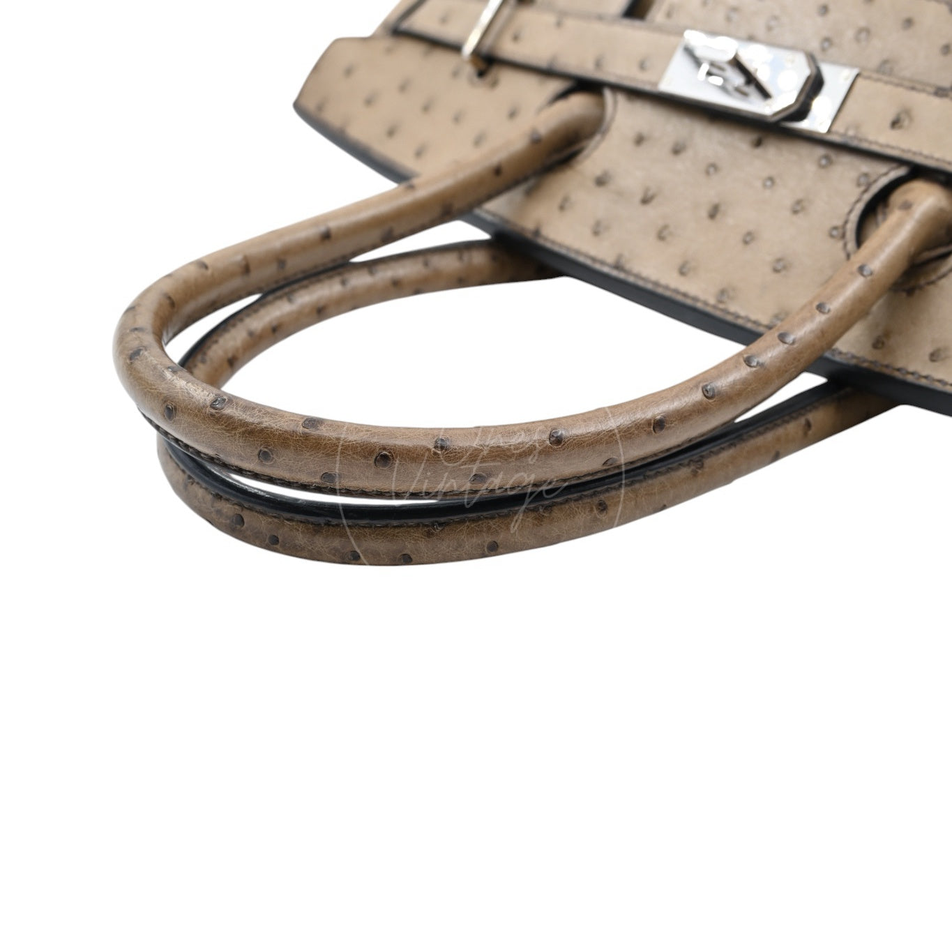 [Pre-owned] Hermes Birkin Shoulder Ostrich PHW Stamp Square K