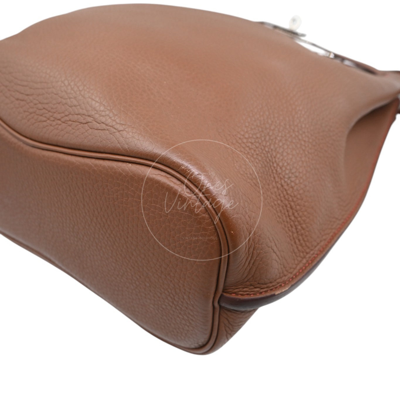 [Pre-owned] Hermes So Kelly 26 PHW Brown Stamp Square O