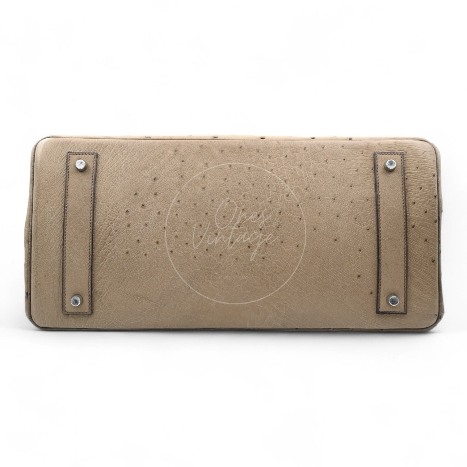 [Pre-owned] Hermes Birkin Shoulder Ostrich PHW Stamp Square K