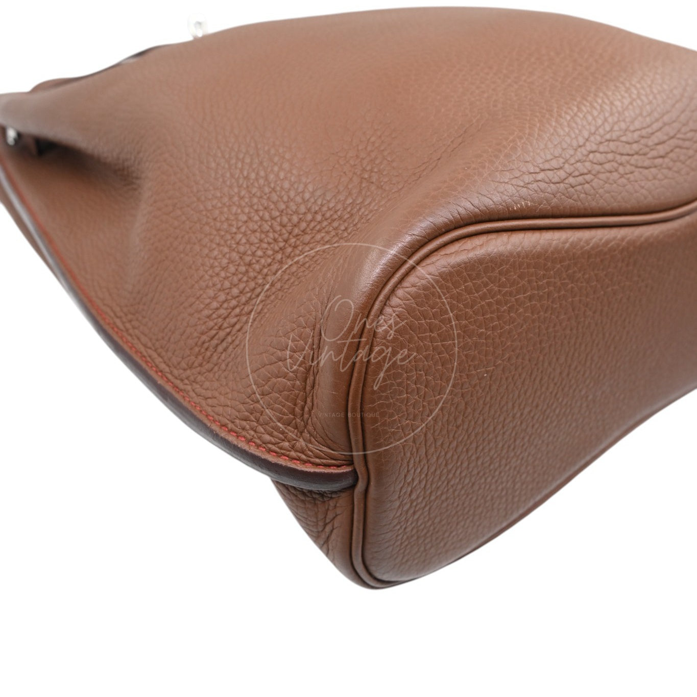 [Pre-owned] Hermes So Kelly 26 PHW Brown Stamp Square O
