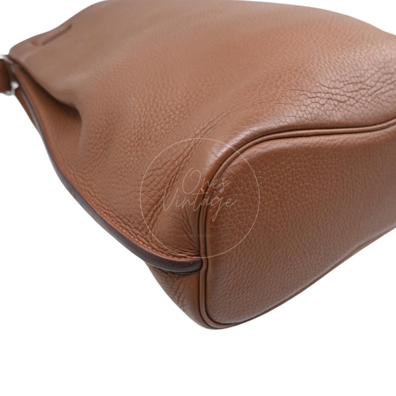 [Pre-owned] Hermes So Kelly 26 PHW Brown Stamp Square O