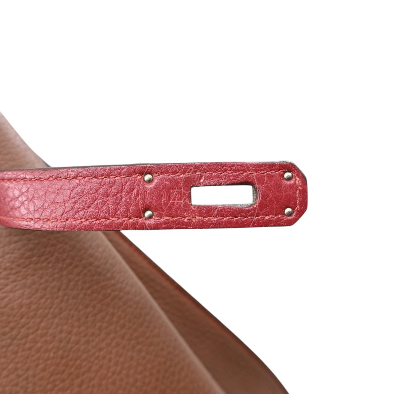 [Pre-owned] Hermes So Kelly 26 PHW Brown Stamp Square O