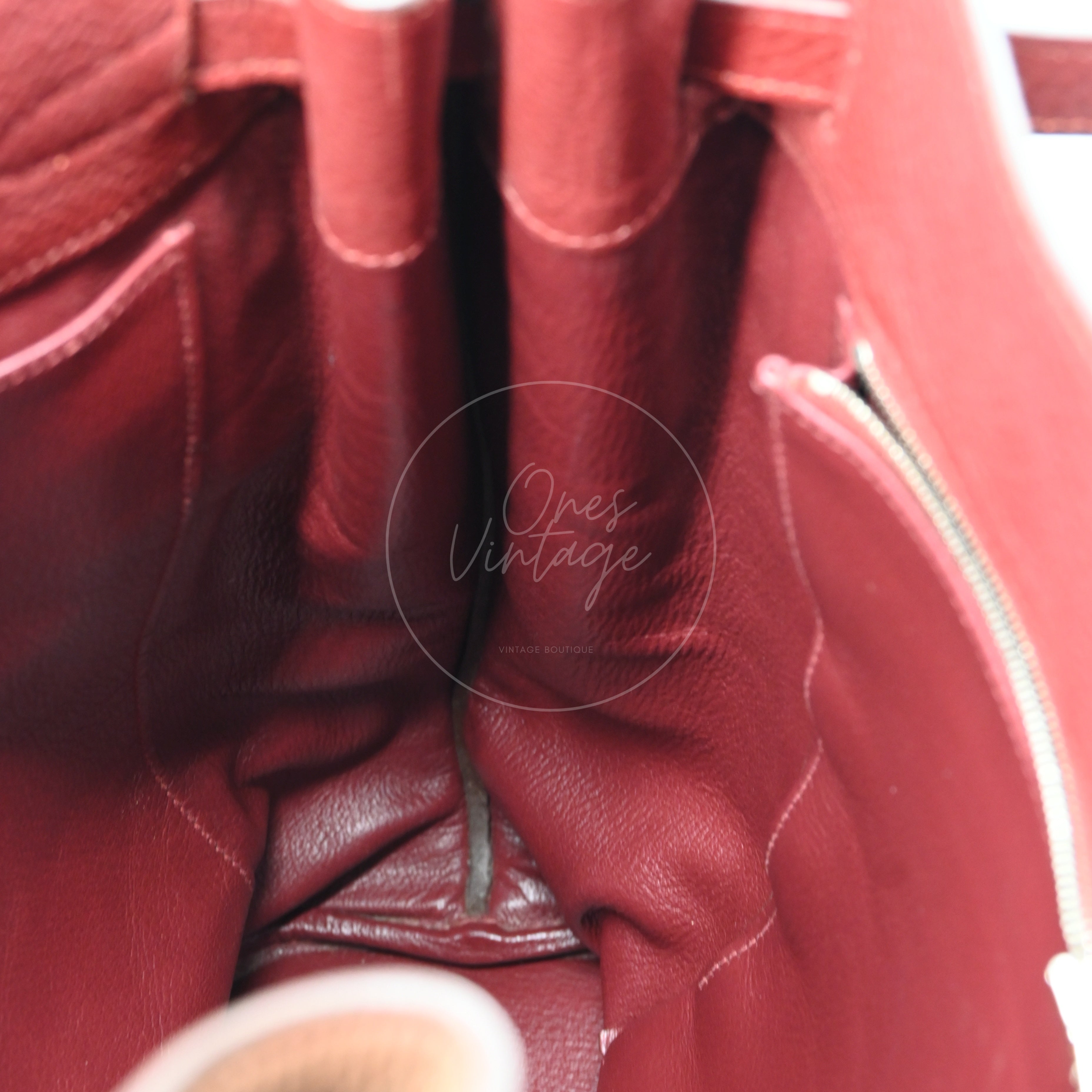 [Pre-owned] Hermes So Kelly 26 PHW Brown Stamp Square O