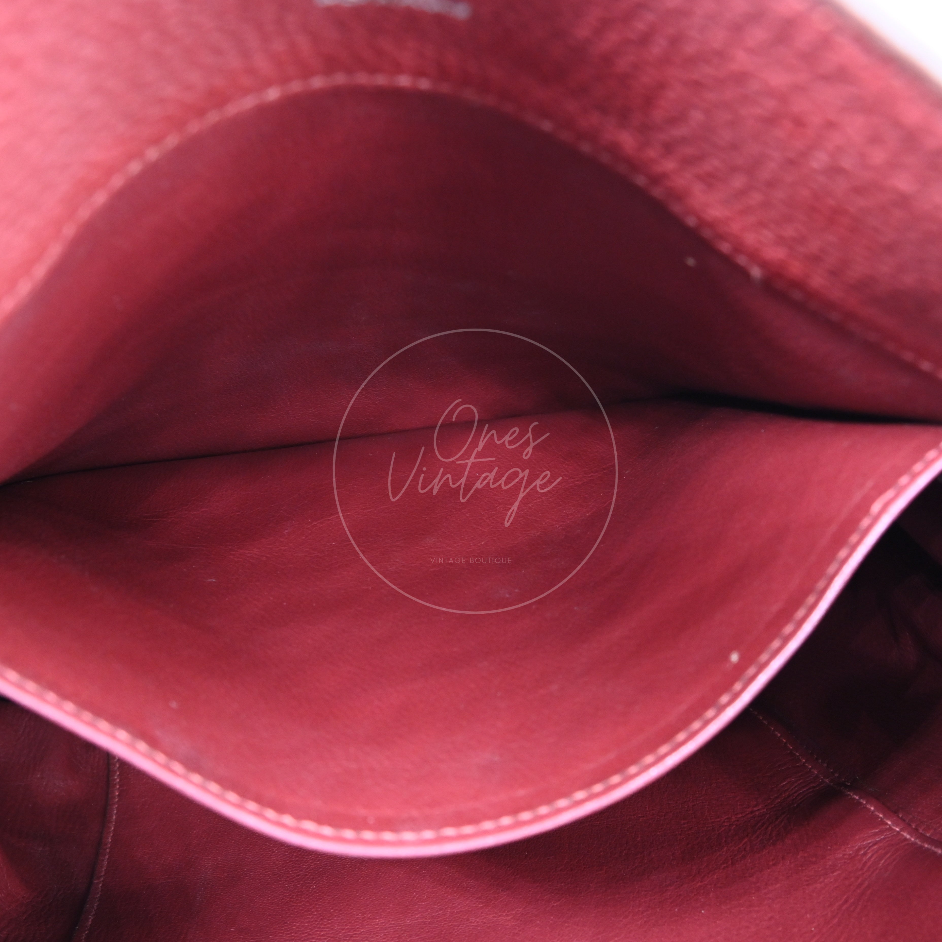 [Pre-owned] Hermes So Kelly 26 PHW Brown Stamp Square O