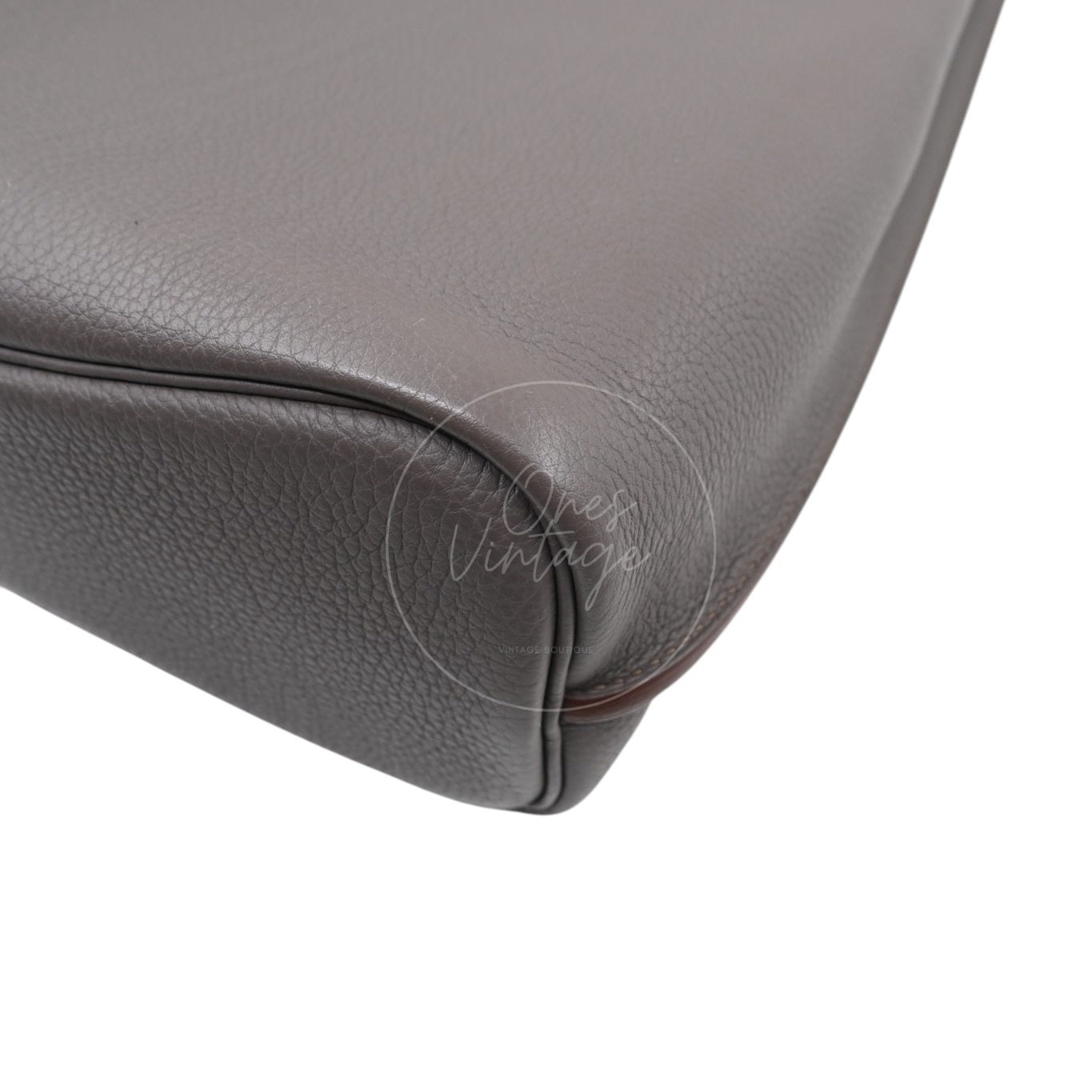 [Pre-owned] Hermes So Kelly 22 Etain Stamp Square R