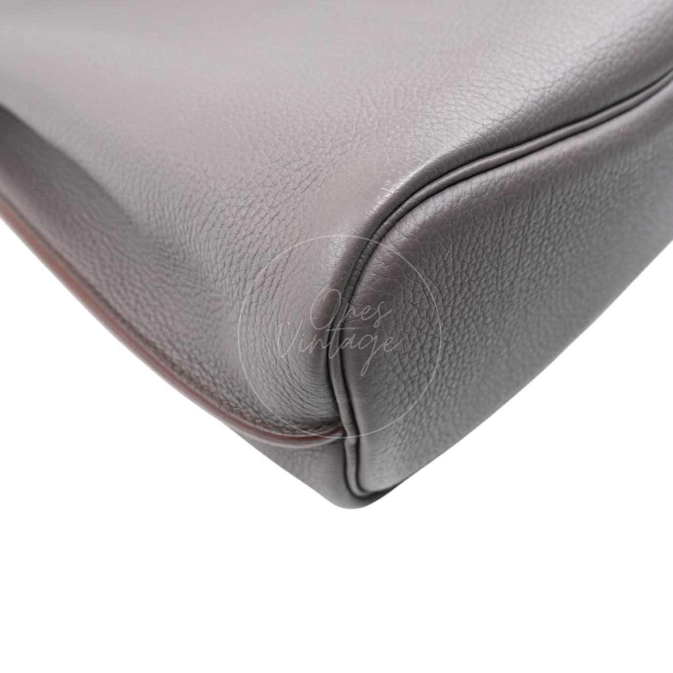 [Pre-owned] Hermes So Kelly 22 Etain Stamp Square R