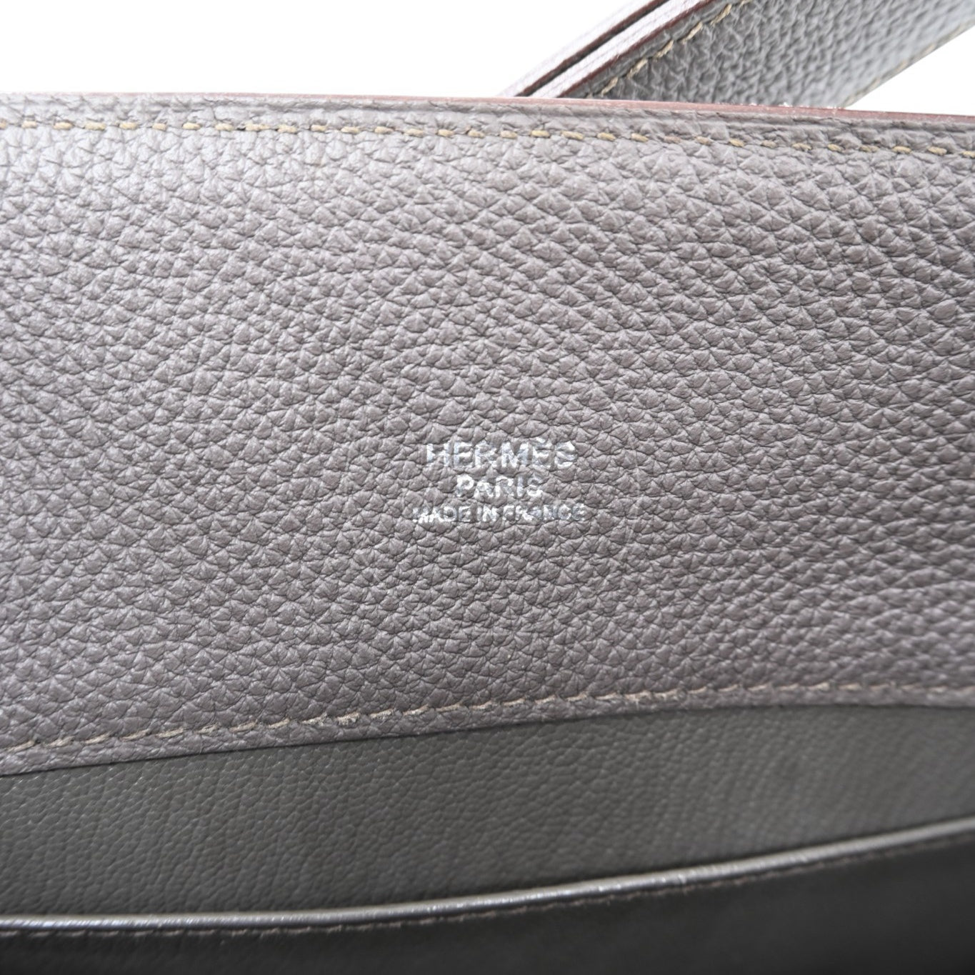 [Pre-owned] Hermes So Kelly 22 Etain Stamp Square R