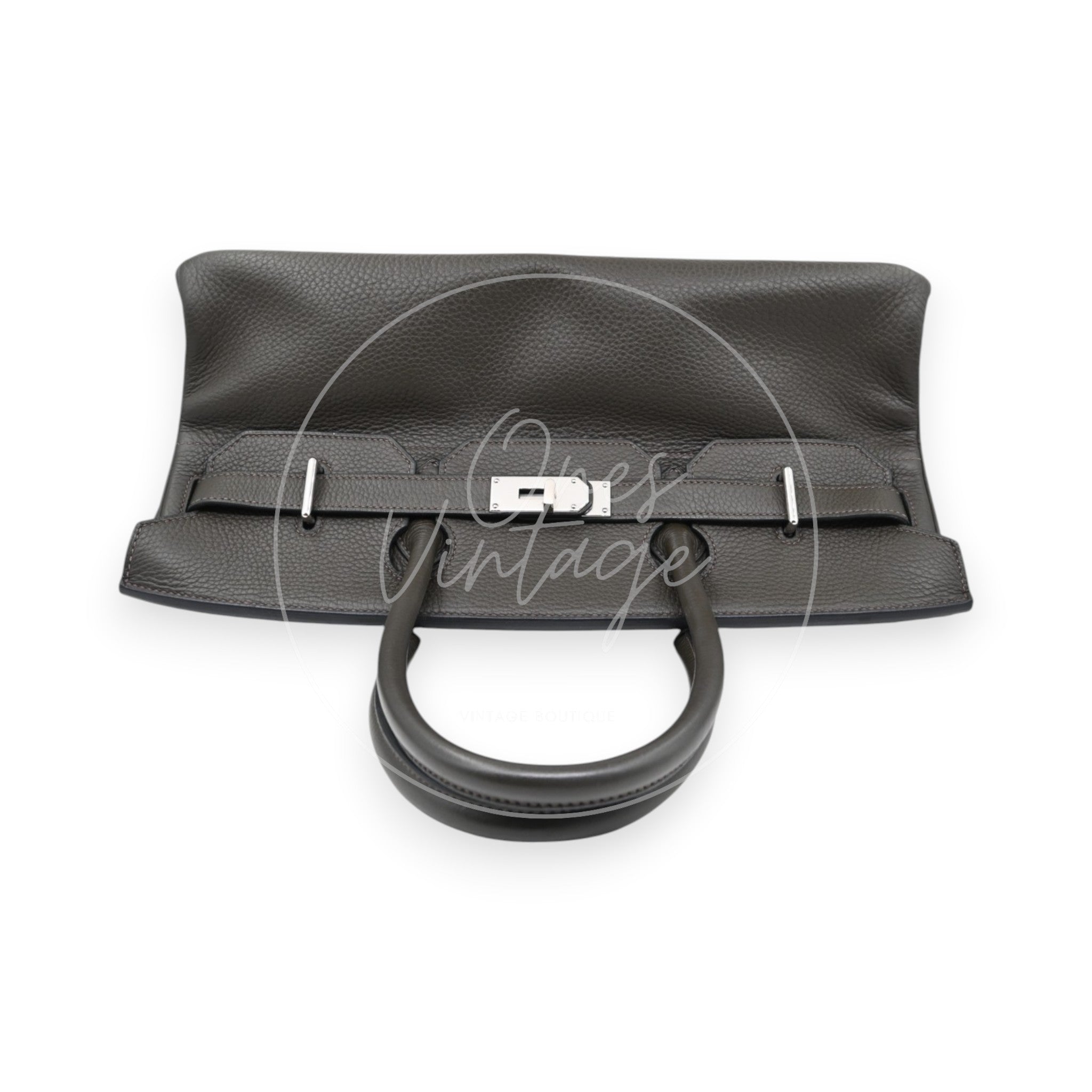 Hermes Shoulder Birkin Clemence PHW Dark Green Square J