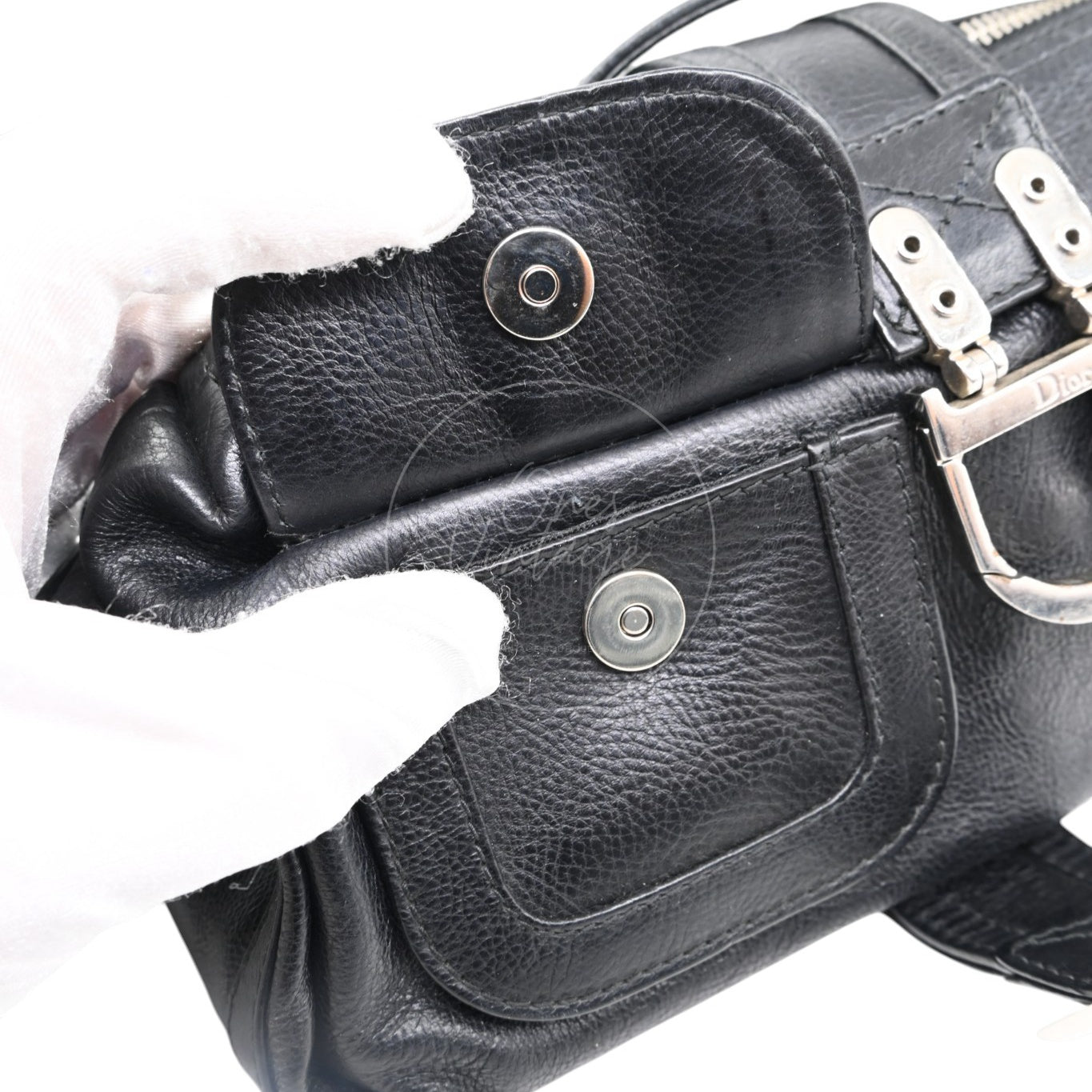 Christian Dior Leather East West Flight Bag Black Series 26