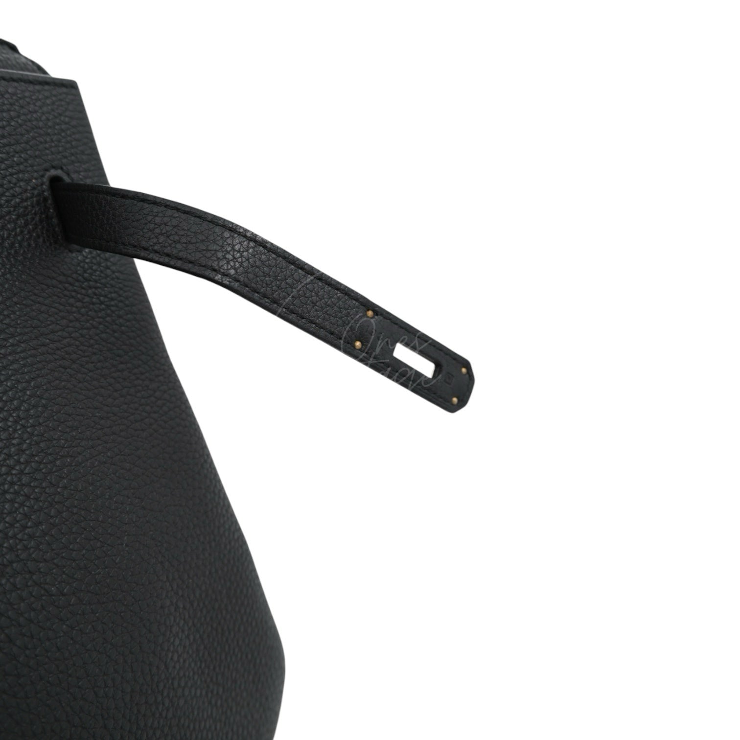 [Pre-owned] Hermes Birkin 35 Black PHW Stamp Square N Bag