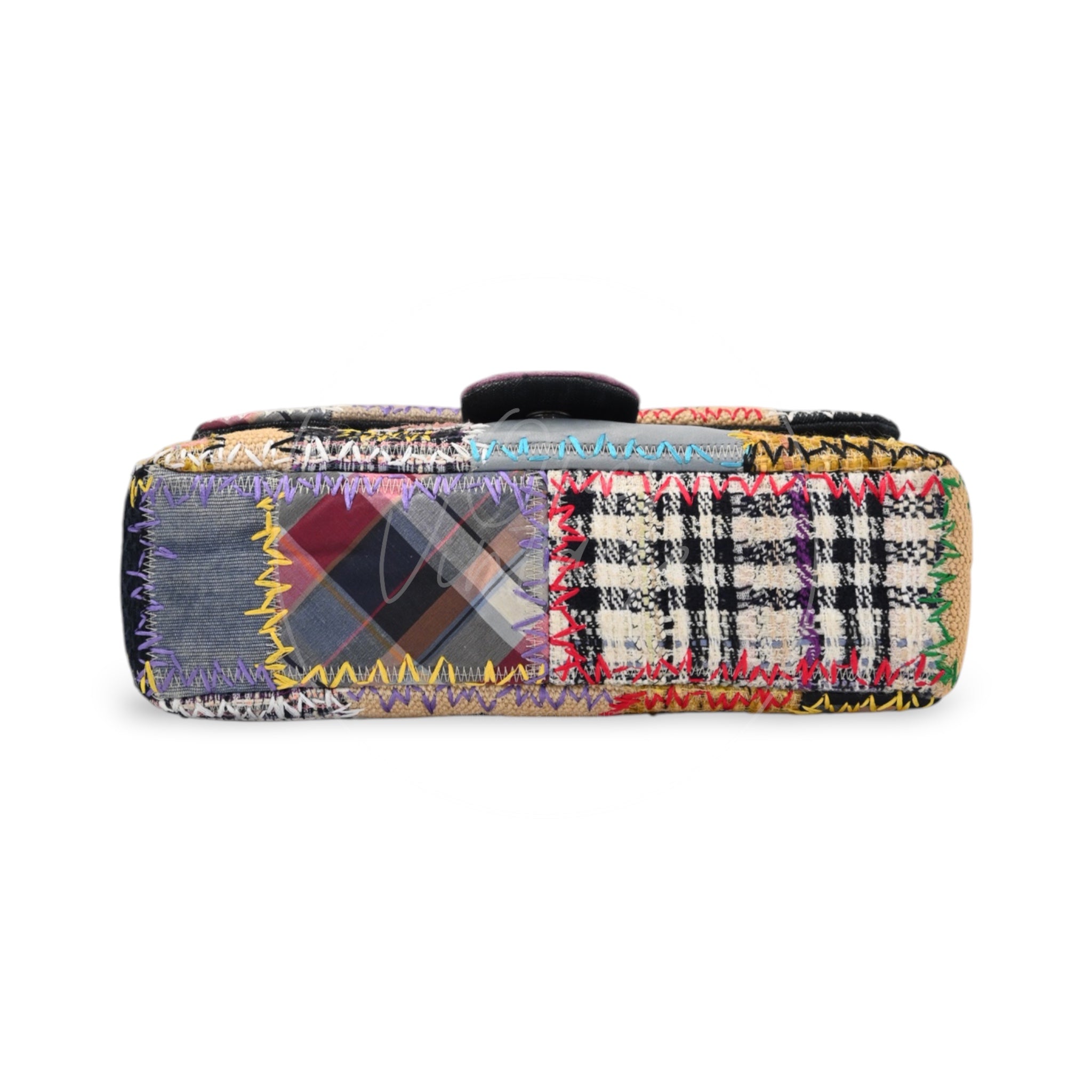 [Pre-owned] Chanel Patchwork Multicolor Classic Flap Bag Series 14
