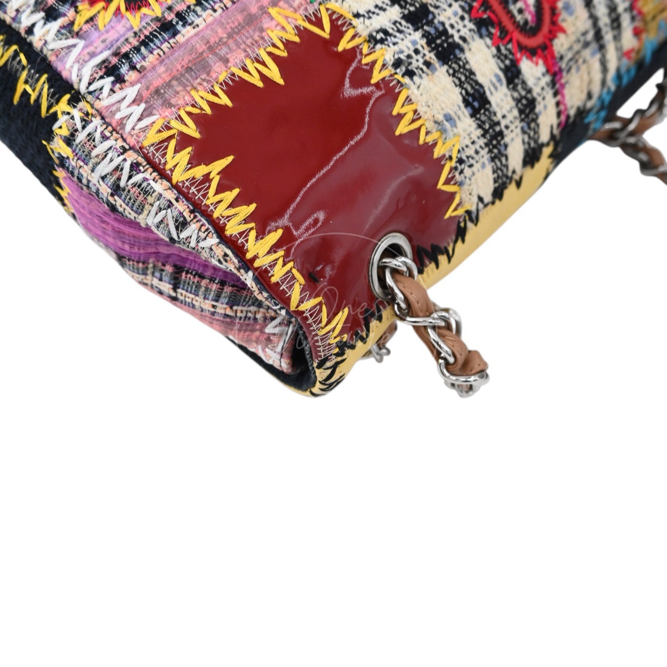 [Pre-owned] Chanel Patchwork Multicolor Classic Flap Bag Series 14