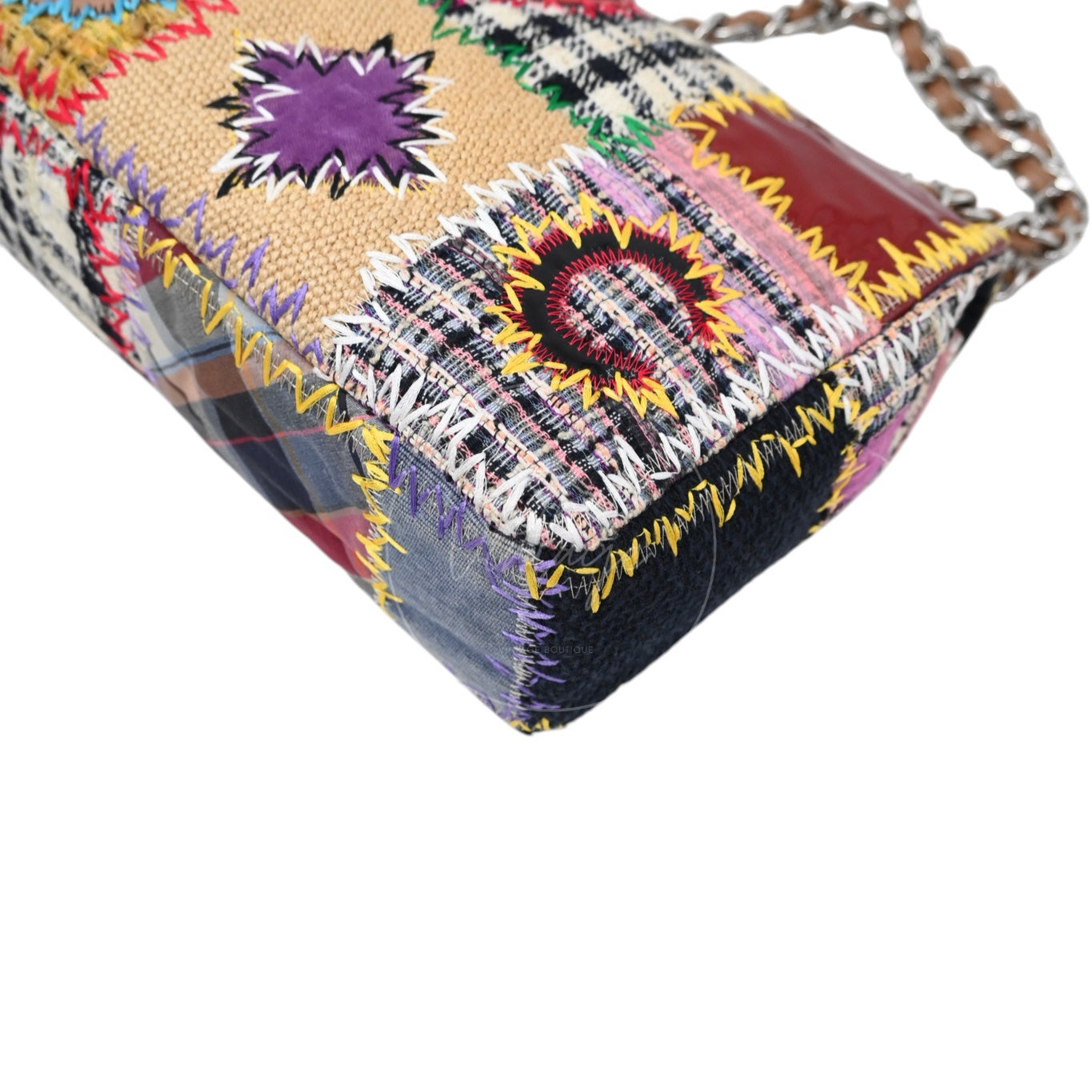 [Pre-owned] Chanel Patchwork Multicolor Classic Flap Bag Series 14