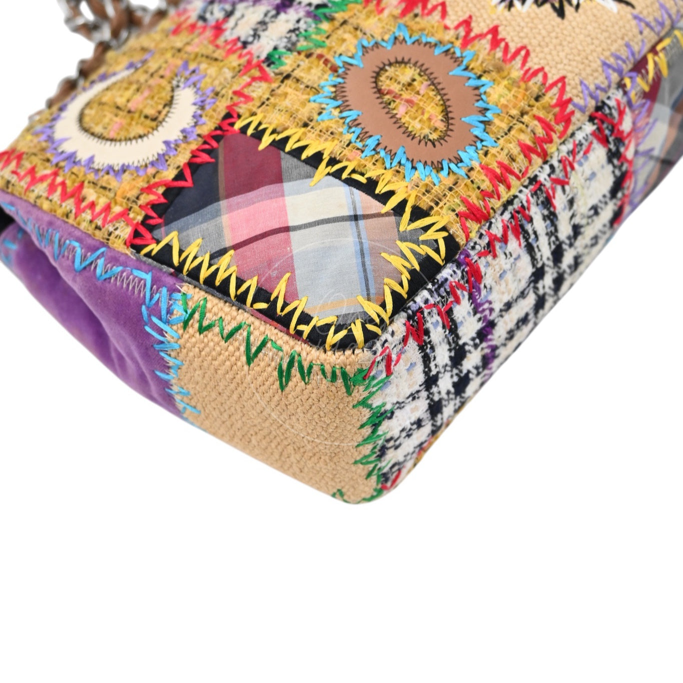 [Pre-owned] Chanel Patchwork Multicolor Classic Flap Bag Series 14
