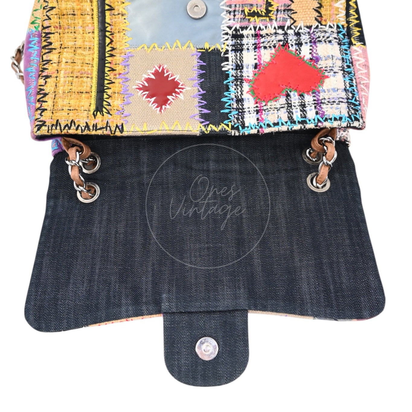 [Pre-owned] Chanel Patchwork Multicolor Classic Flap Bag Series 14