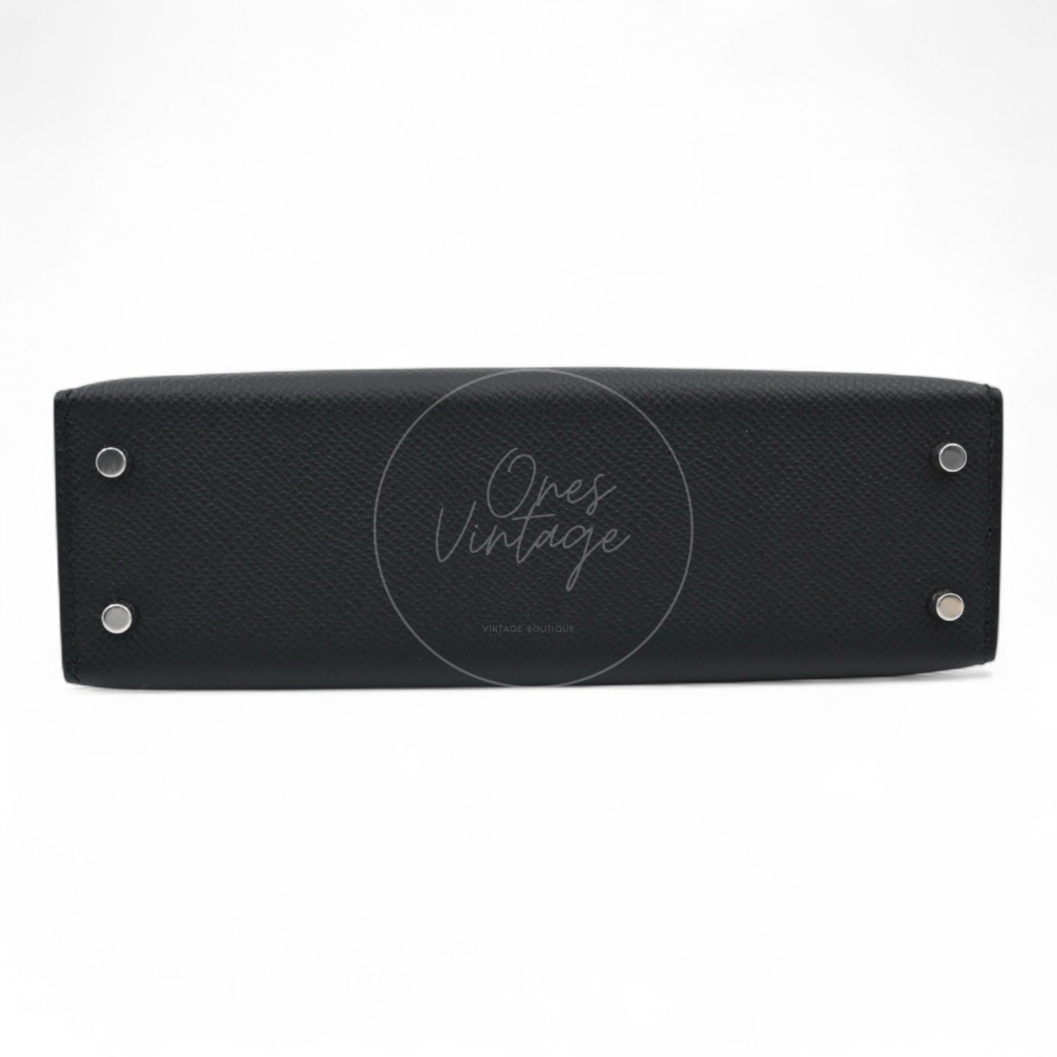 [Unused] Hermes Mini Kelly Black PHW Stamp W Handbag