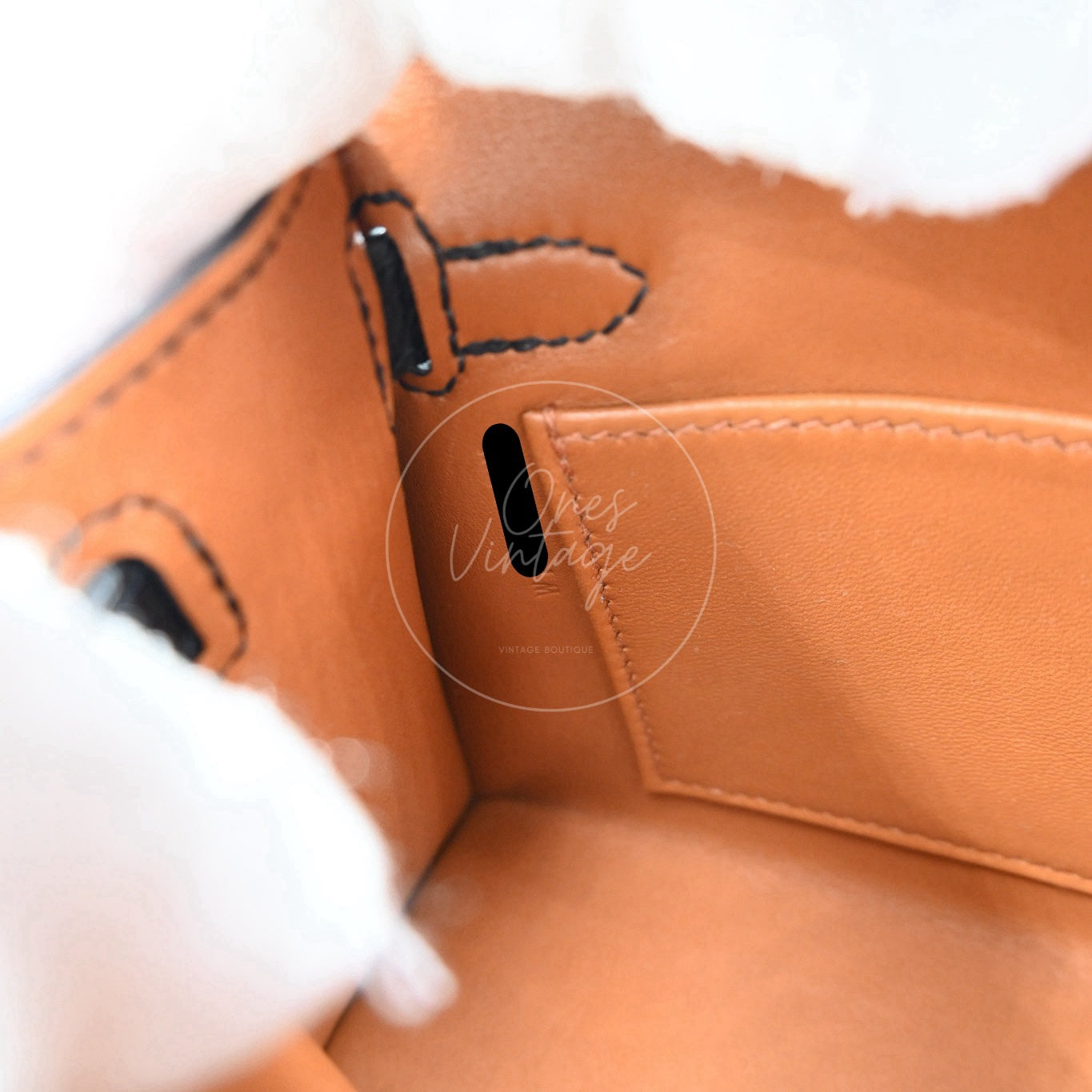 [Unused] Hermes Mini Kelly Black PHW Stamp W Handbag