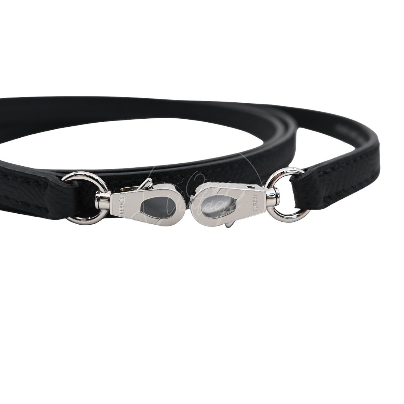 [Unused] Hermes Mini Kelly Black PHW Stamp W Handbag