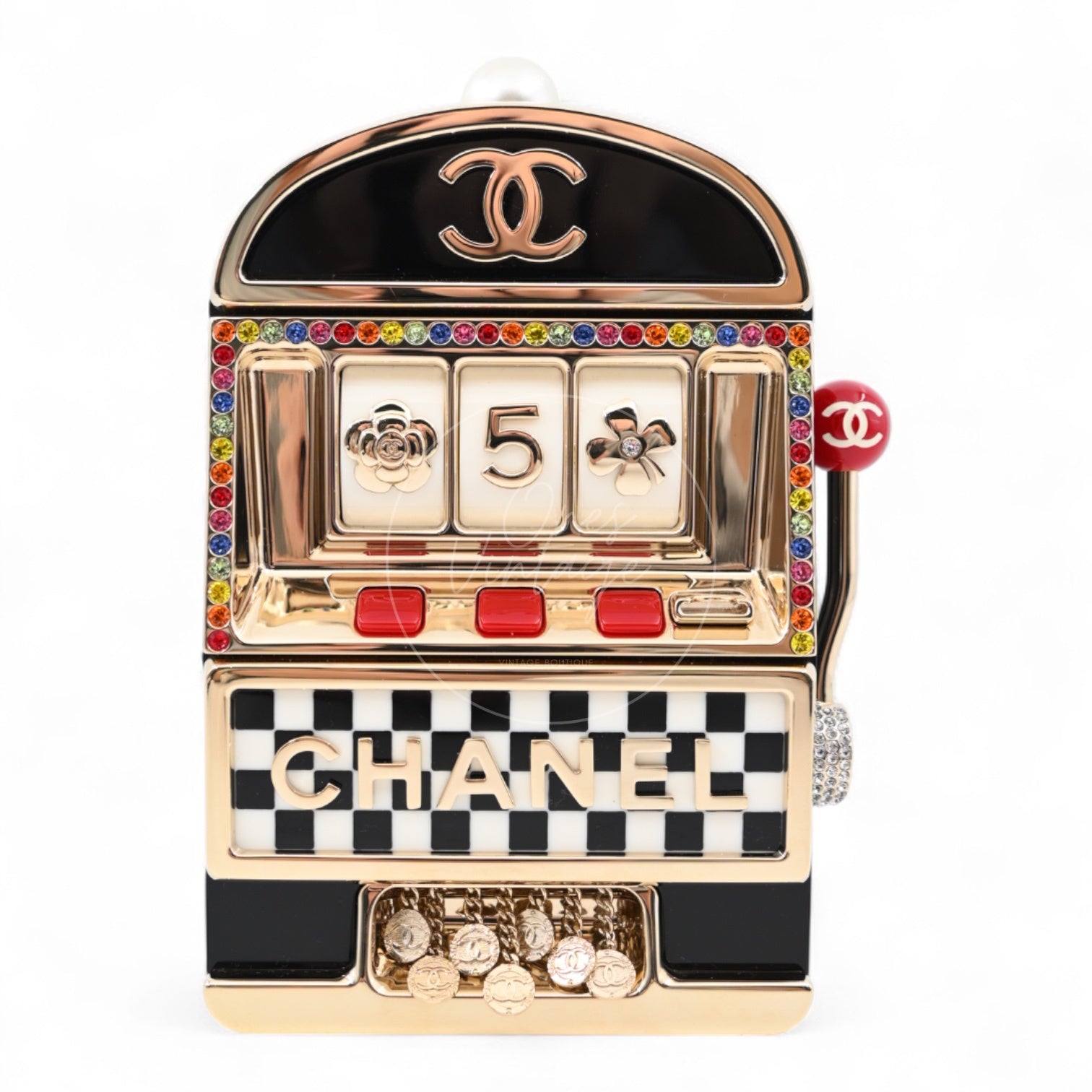 [Pre-owned] Chanel Casino Monaco Slot Machine GHW Evening Bag