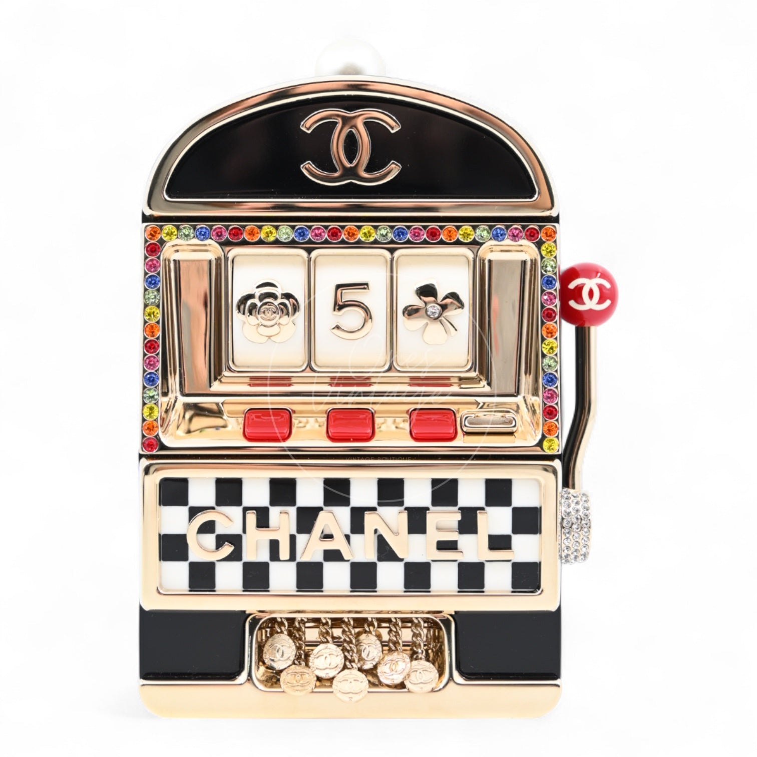 [Pre-owned] Chanel Casino Monaco Slot Machine GHW Evening Bag