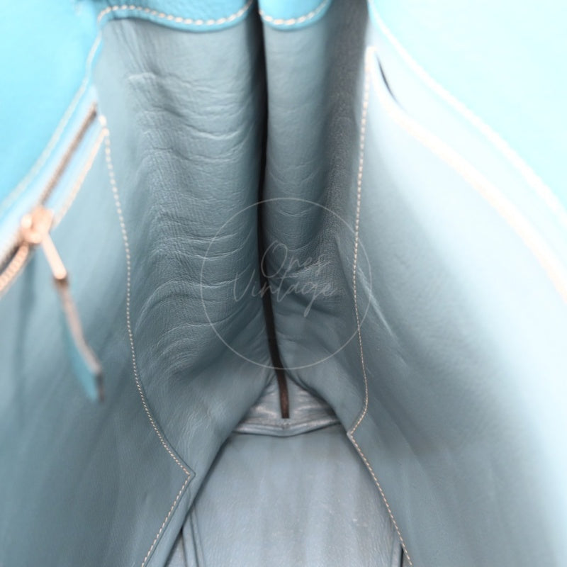 [Pre-owned] Hermes So Kelly 26 Bleu Jean Togo Stamp Square P Shoulder Bag