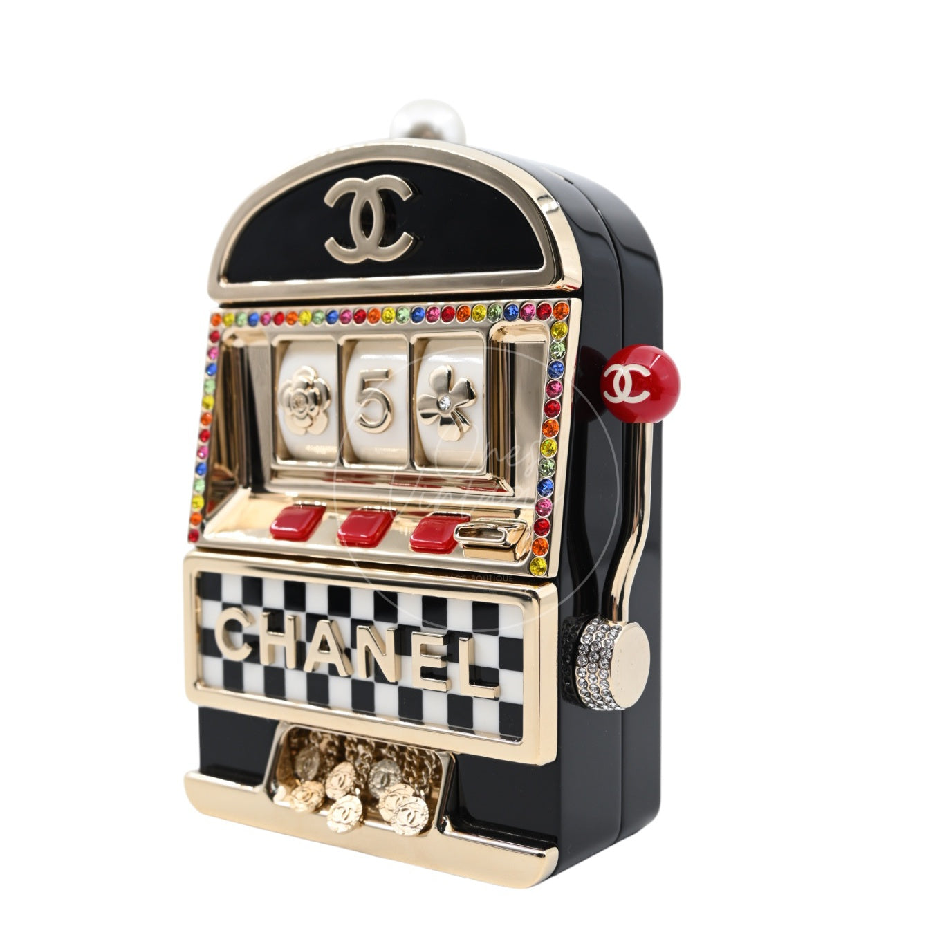 [Pre-owned] Chanel Casino Monaco Slot Machine GHW Evening Bag