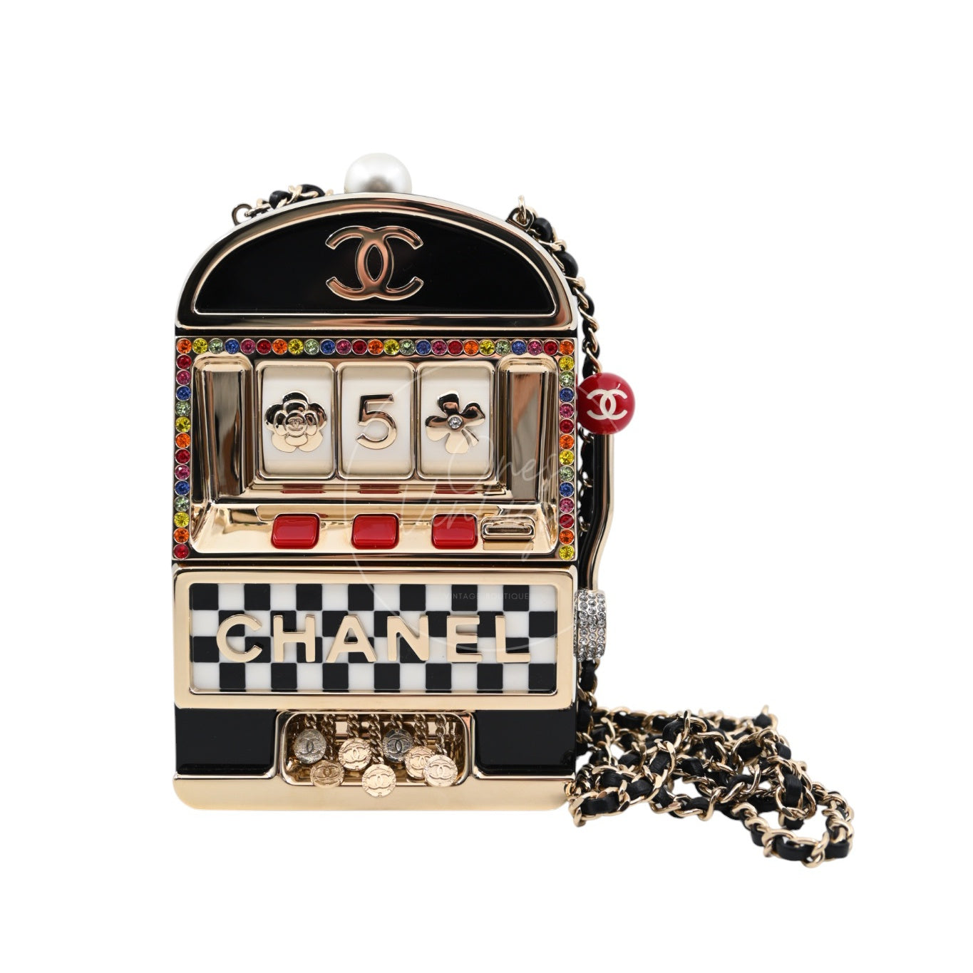 [Pre-owned] Chanel Casino Monaco Slot Machine GHW Evening Bag