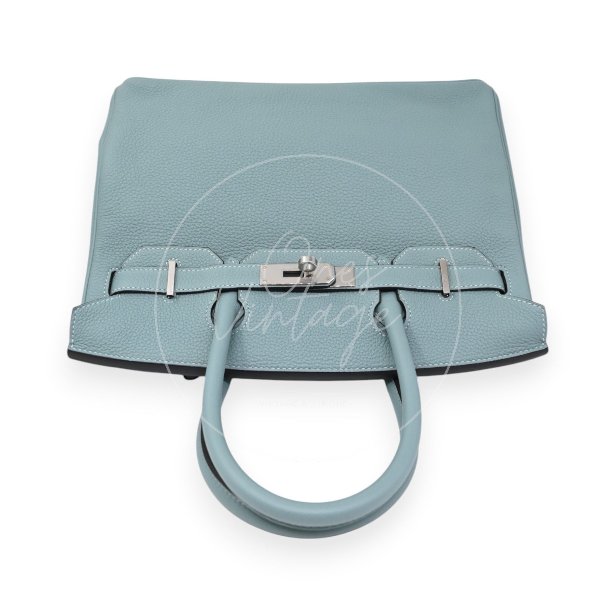Hermes Birkin 30 Ciel Togo PHW Stamp Y