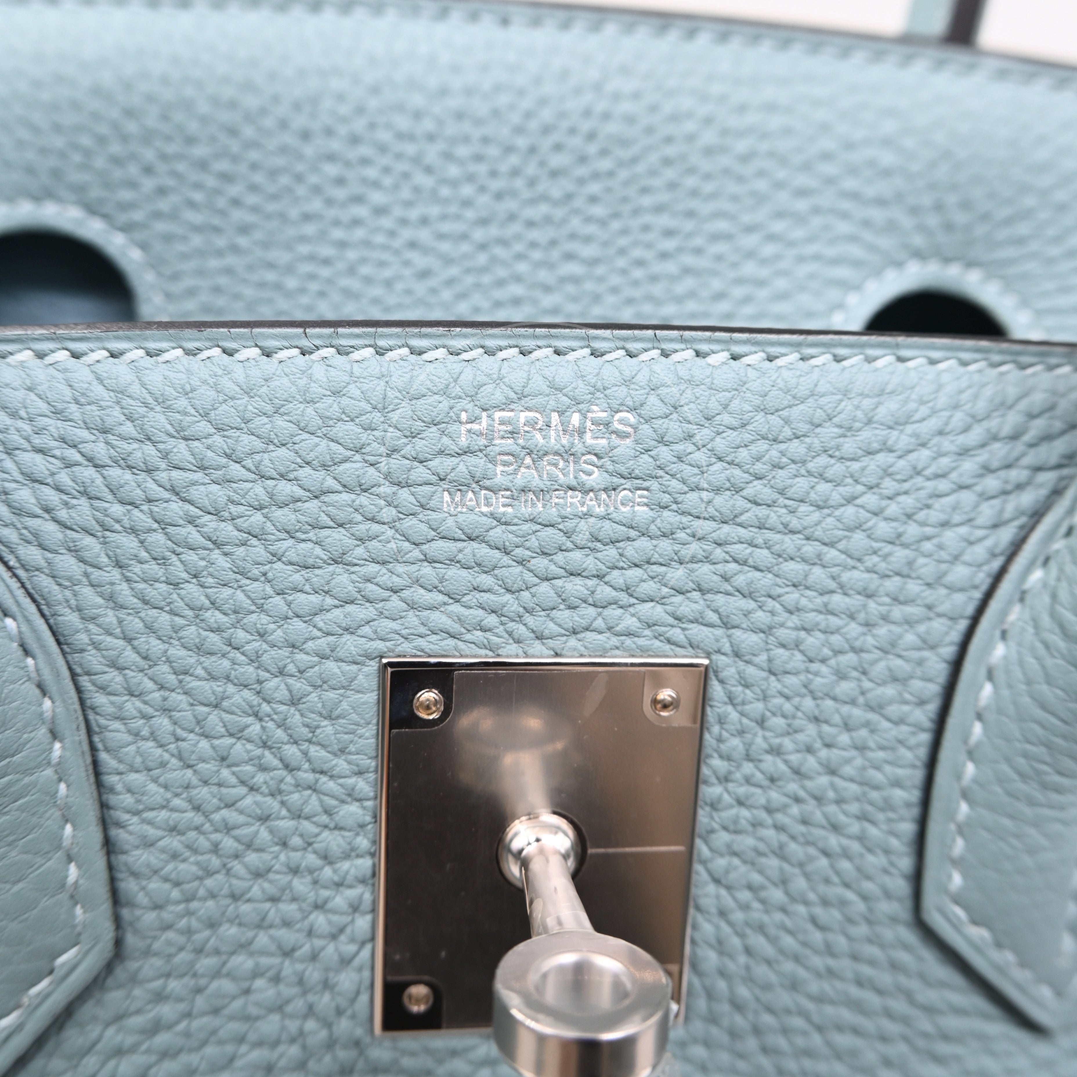 Hermes Birkin 30 Ciel Togo PHW Stamp Y