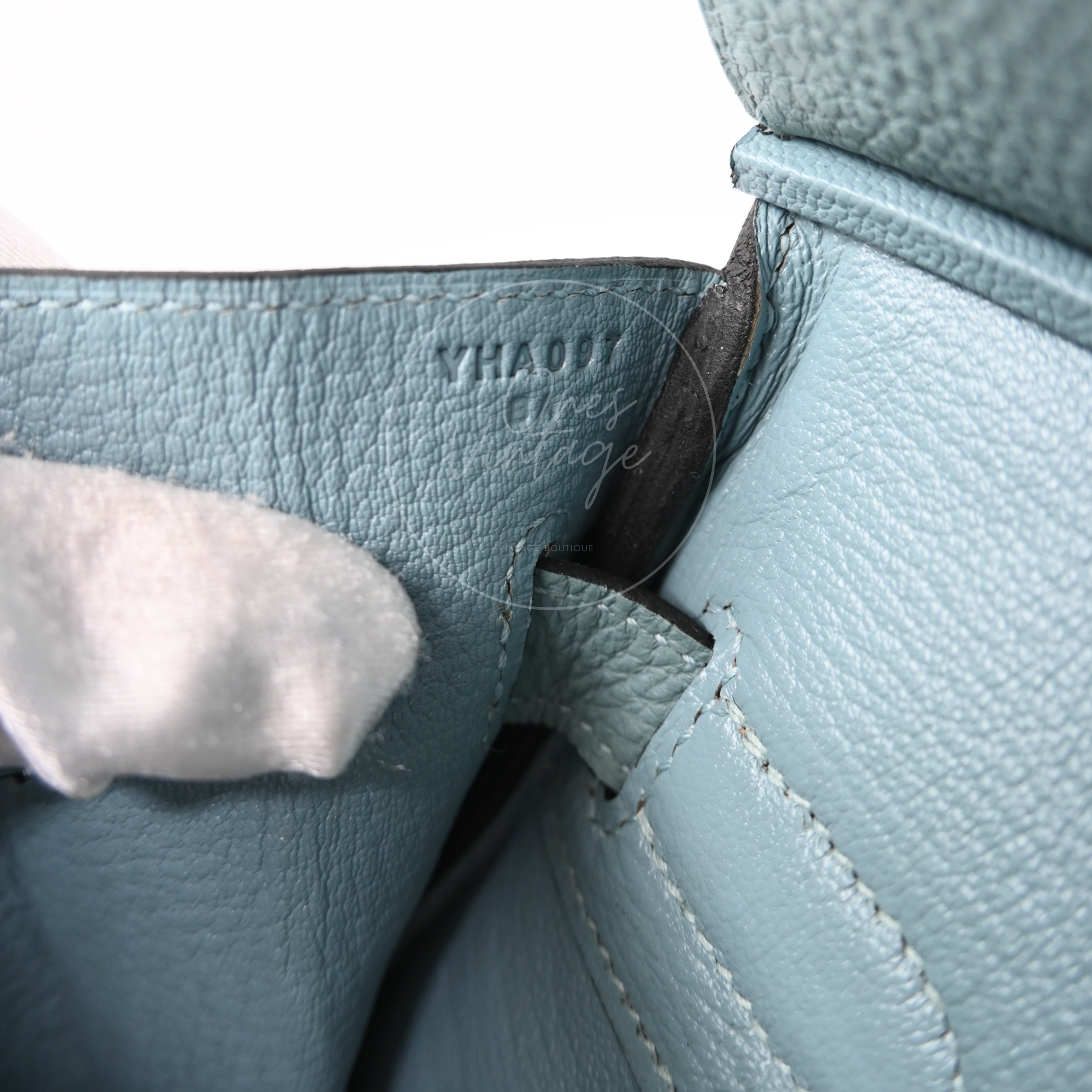 Hermes Birkin 30 Ciel Togo PHW Stamp Y