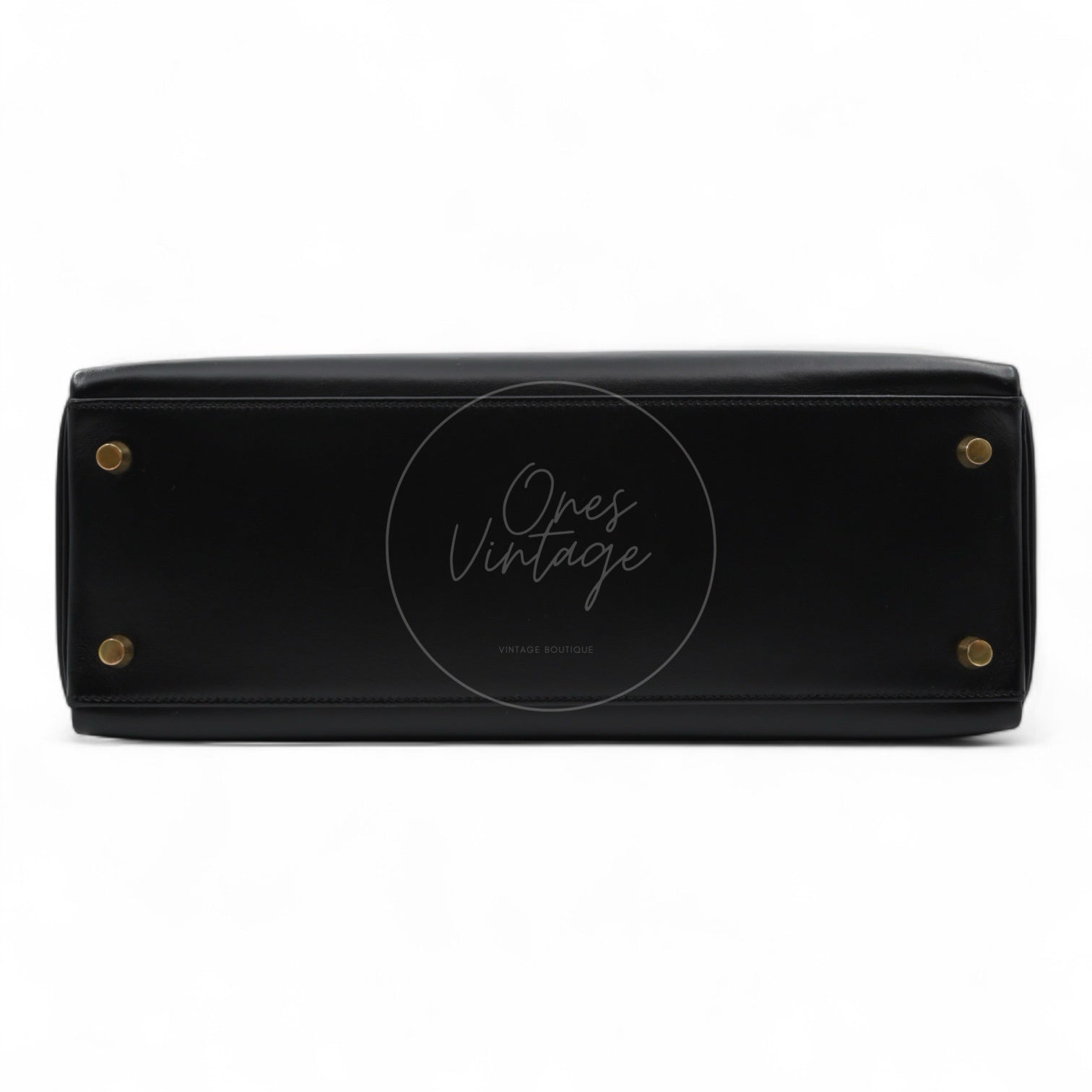 [Pre-owned] Hermes Kelly Retourne Black Size 32 Square B Box Leather Handbag