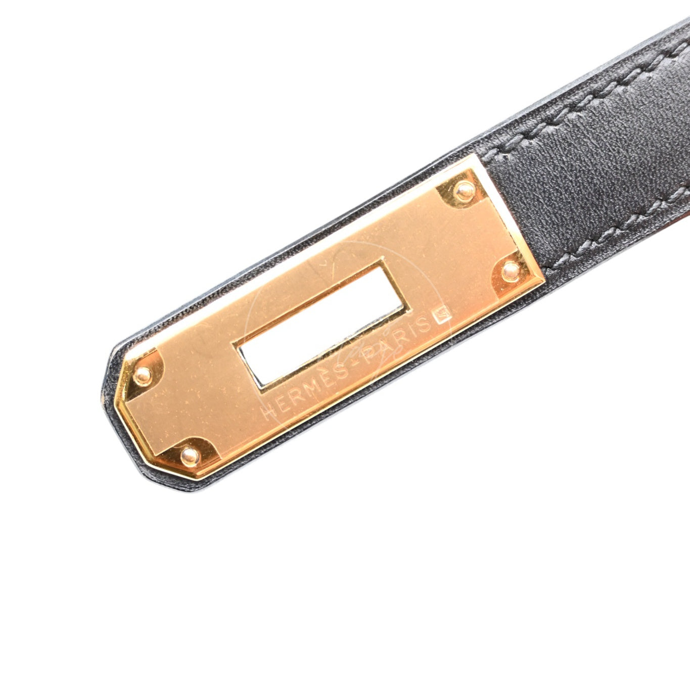 [Pre-owned] Hermes Kelly Retourne Black Size 32 Square B Box Leather Handbag