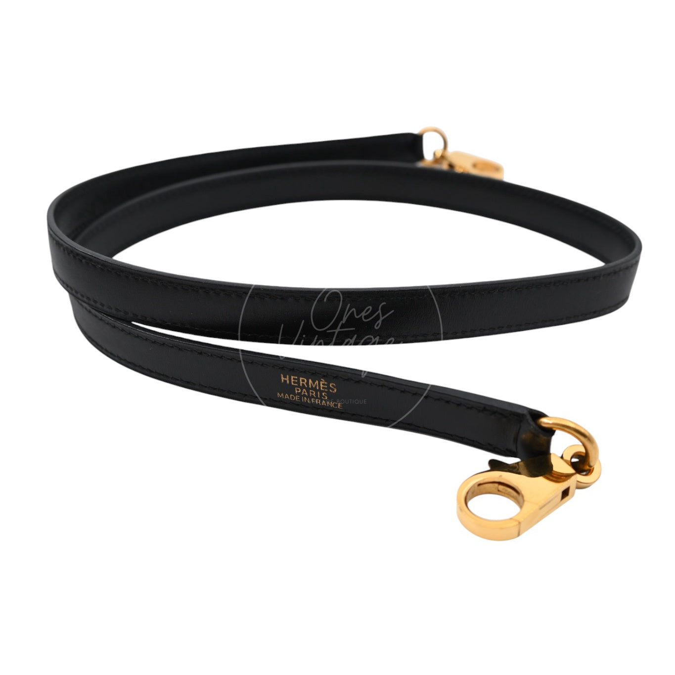 [Pre-owned] Hermes Kelly Retourne Black Size 32 Square B Box Leather Handbag