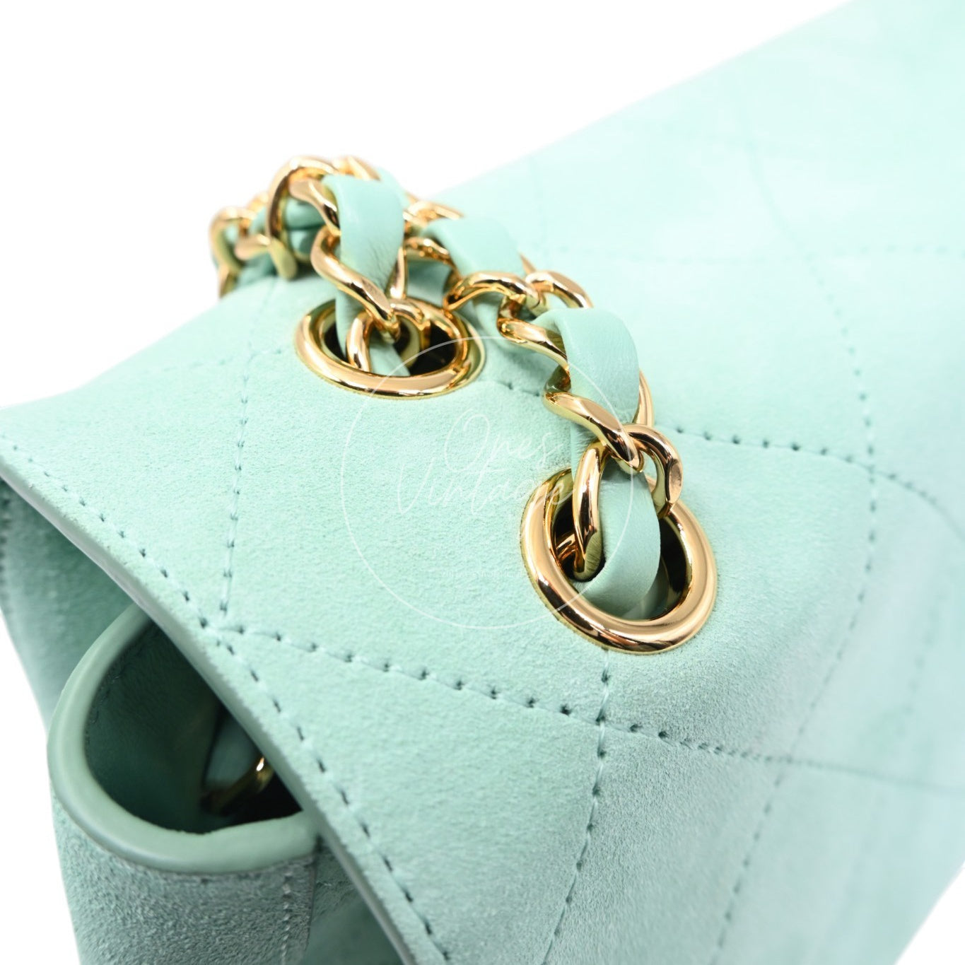 Chanel Green Suede Maxi 32cm GHW Sereis HT