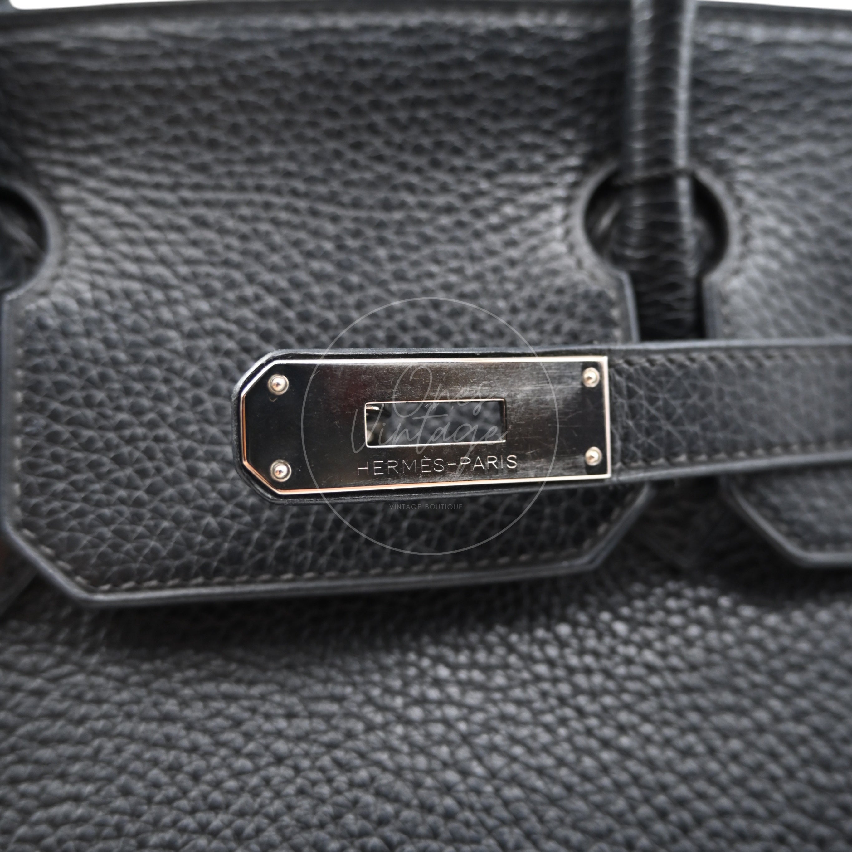 [Pre-owned] Hermes Birkin 30 BK30 Black Stamp Square I