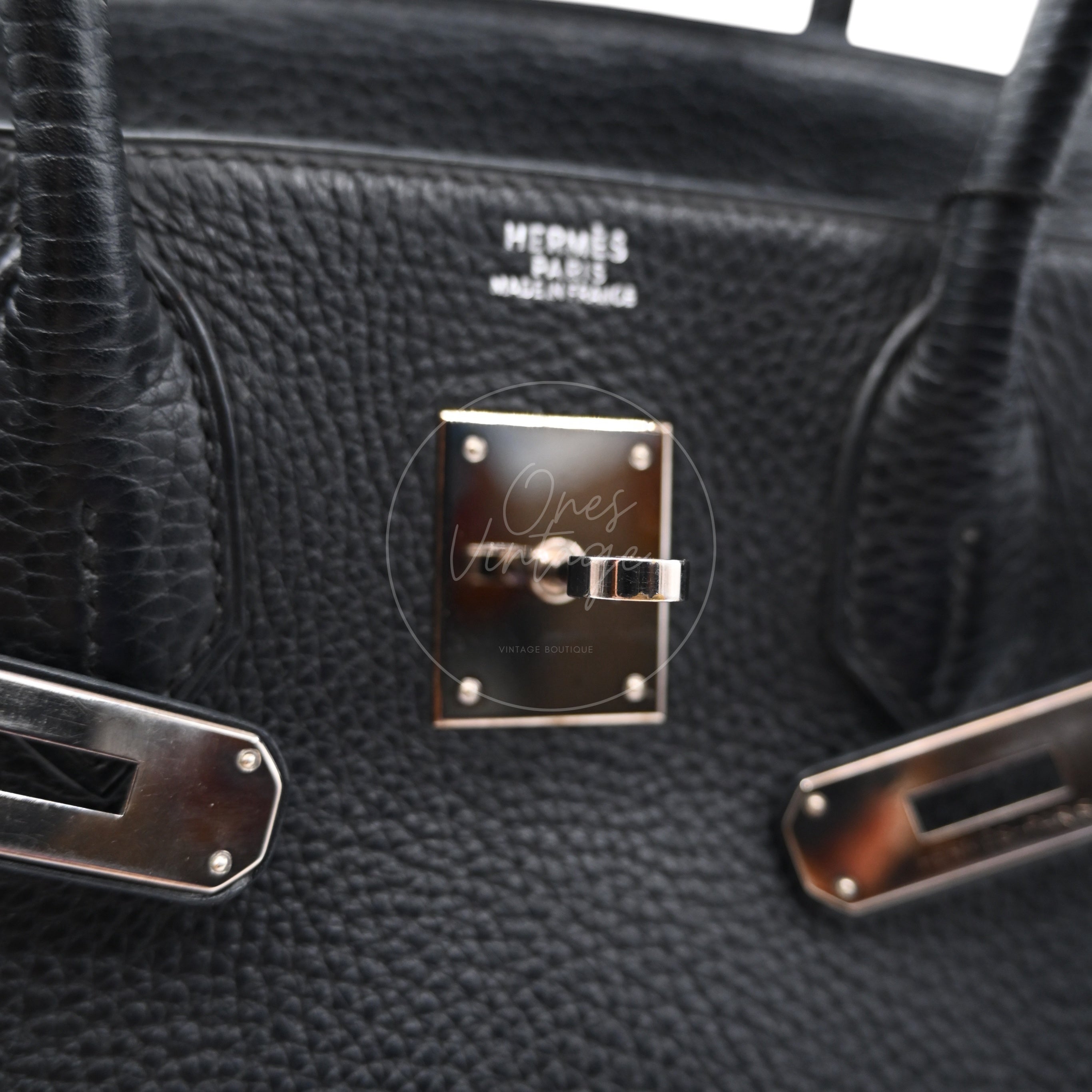 [Pre-owned] Hermes Birkin 30 BK30 Black Stamp Square I